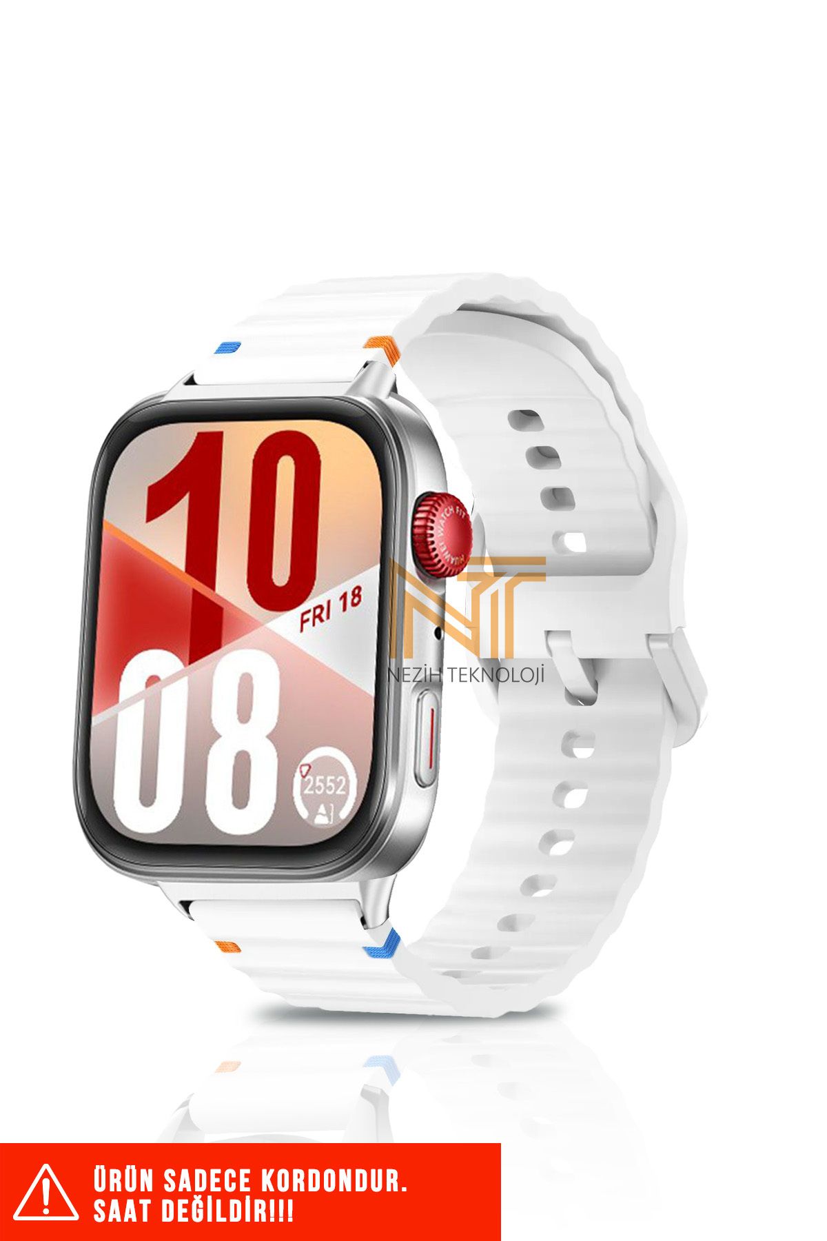 Nezih Case Huawei Watch Fit 3 / Fit 4 / Fit 4 Pro Uyumlu Wave Silikon Kordon 20 mm