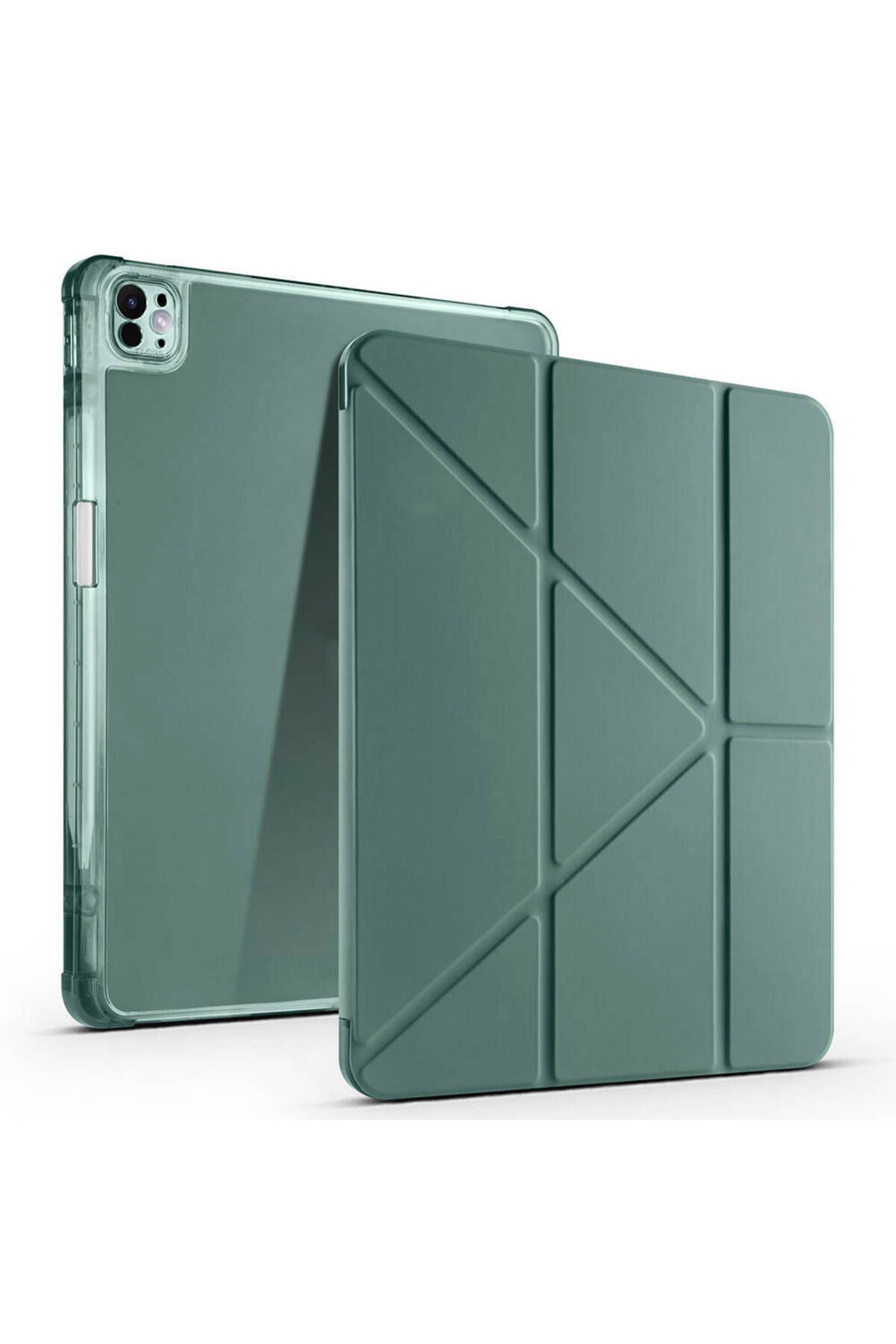 Başkenttekno iPad Air 13 2025 M3 Kılıf Tri Folding Kalem Bölmeli Standlı Kılıf