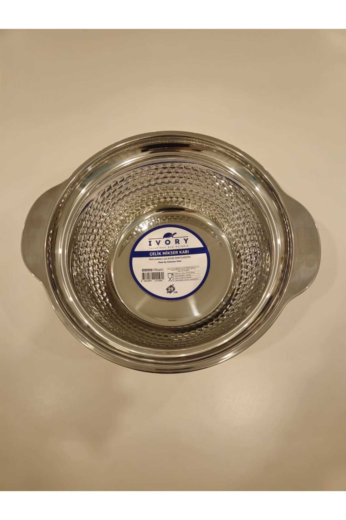 tash home 29 CM ÇELİK KARIŞTIRMA KABI HAMUR KASESİ PASLANMAZ ÇELİK