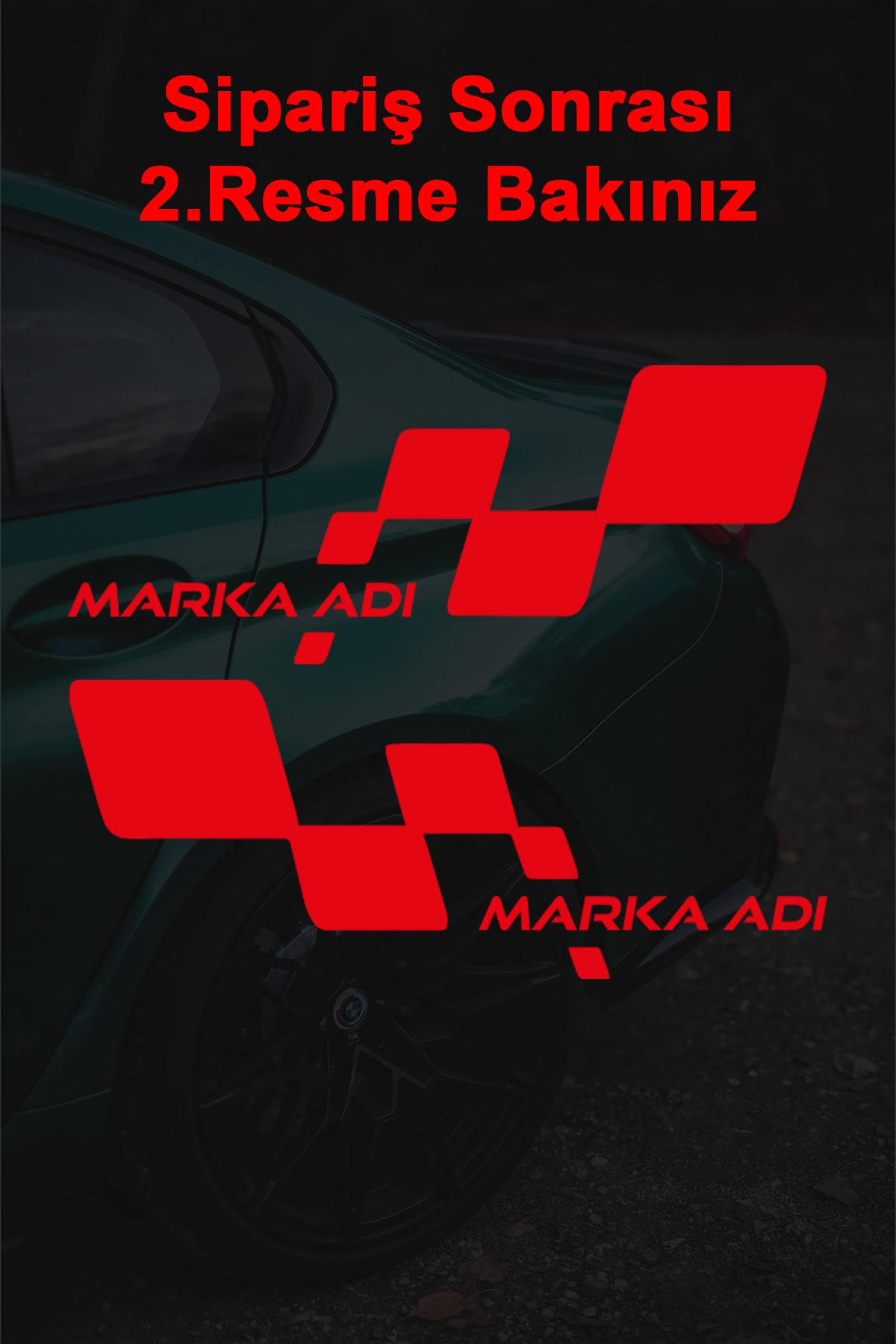 Sönmez Dijital Markaya Özel Sport Sticker - Sağ Sol Kapı Sticker - Oto Sticker - Araba Sticker - 30cm