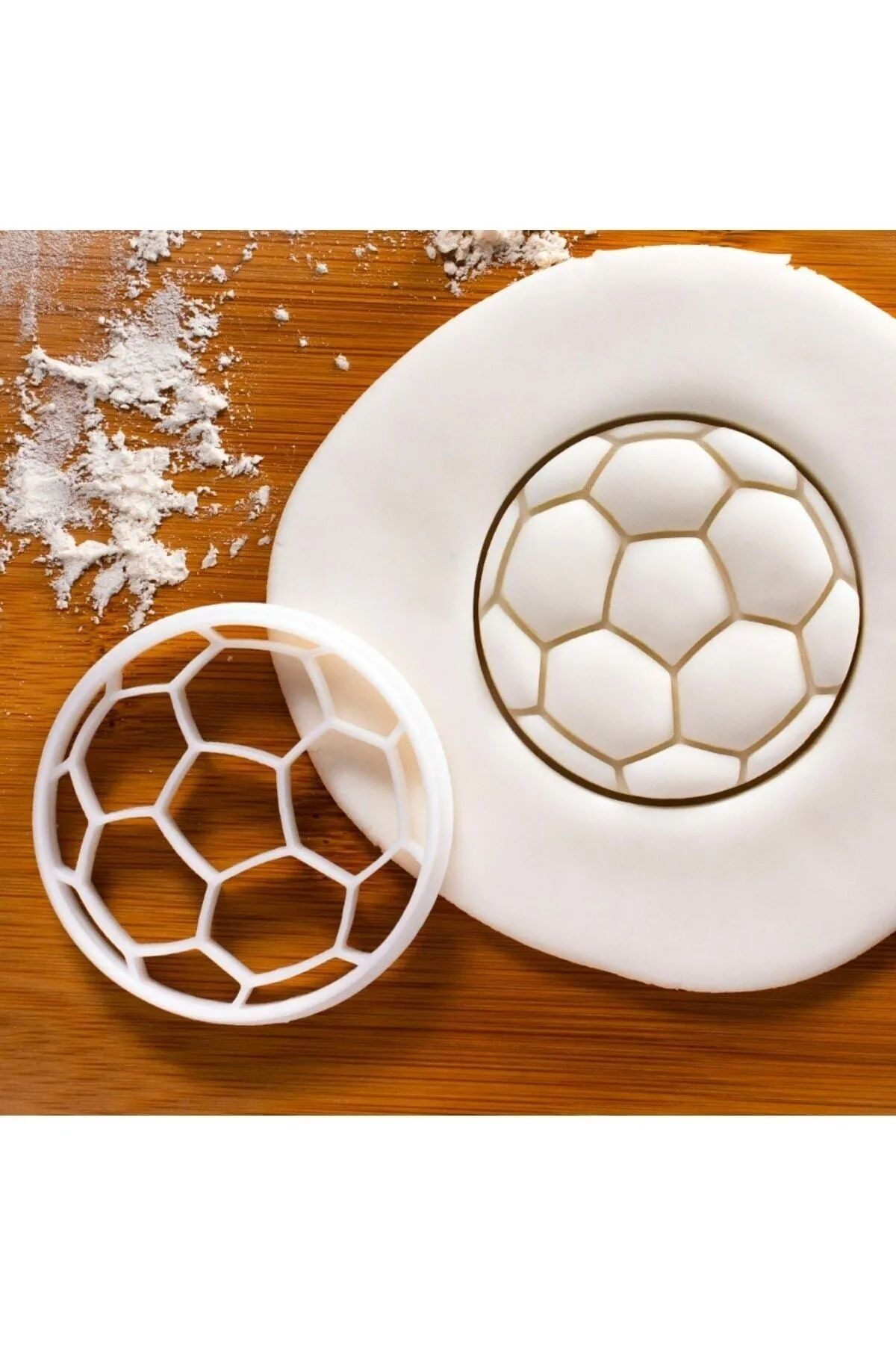 Muhcu Home 2'Li - Futbol Topu Kurabiye Kalıbı - Şeker Hamuru Ve Oyun Hamuru Kalıbı