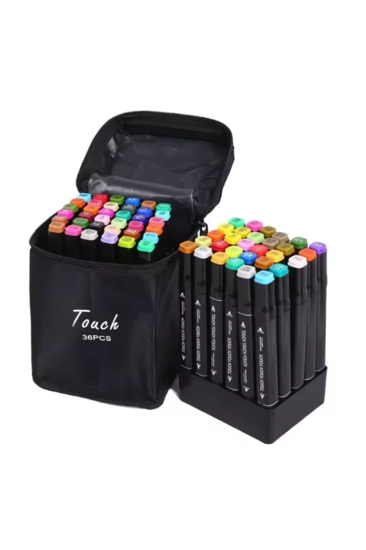 Wolawood Özel Tasarım Marker Kalem Seti 24-36-48-60-80-120 Renk Seçenekli Taşıma Çantalı Sanatçı Çizim Takımı