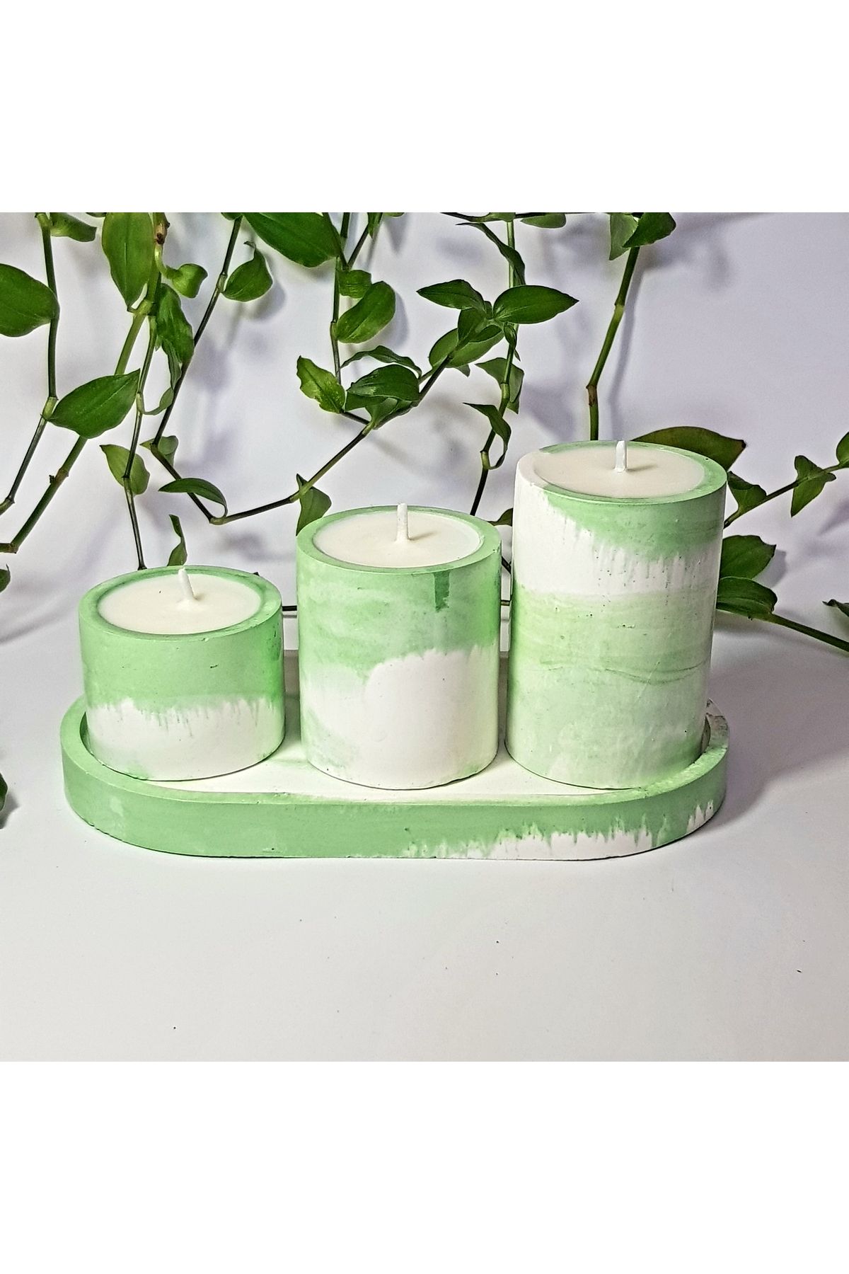 GLOWTEN Doğal El Yapımı Çevre Dostu Lavanta Kokulu Dekoratif Aromaterapi Mum Seti