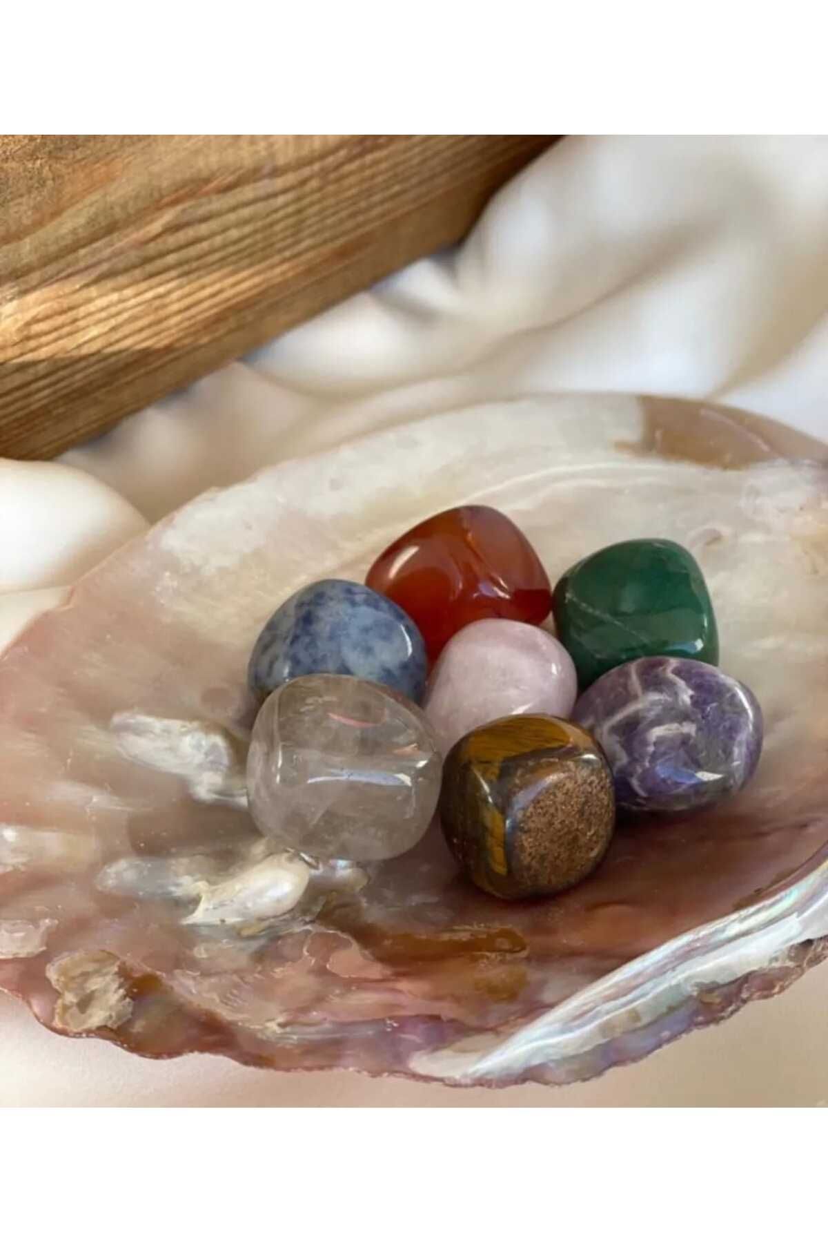 SerenityHaven Istiridye Tabağında 7 Li Çakra Seti