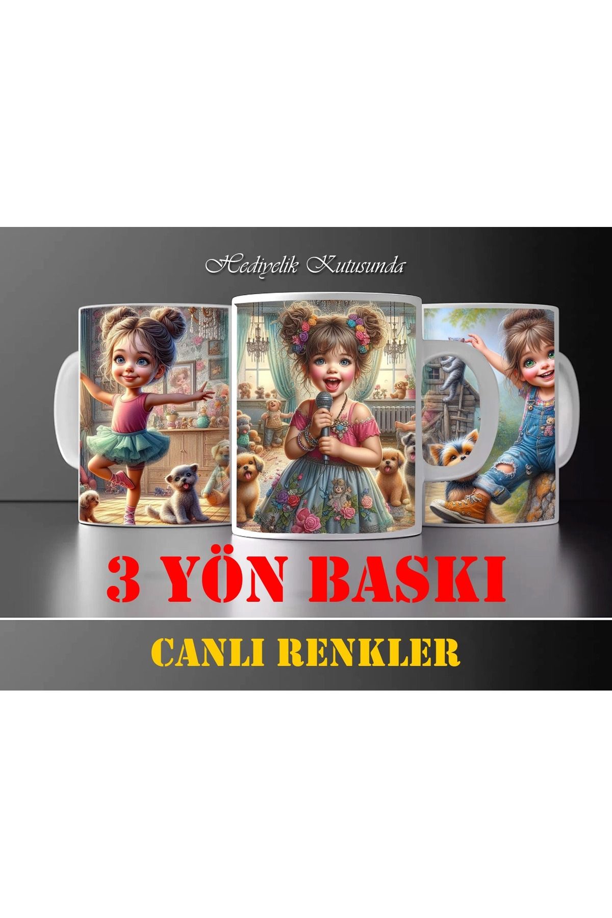 huuart Sevimli Kız bardak kupa hediyelik