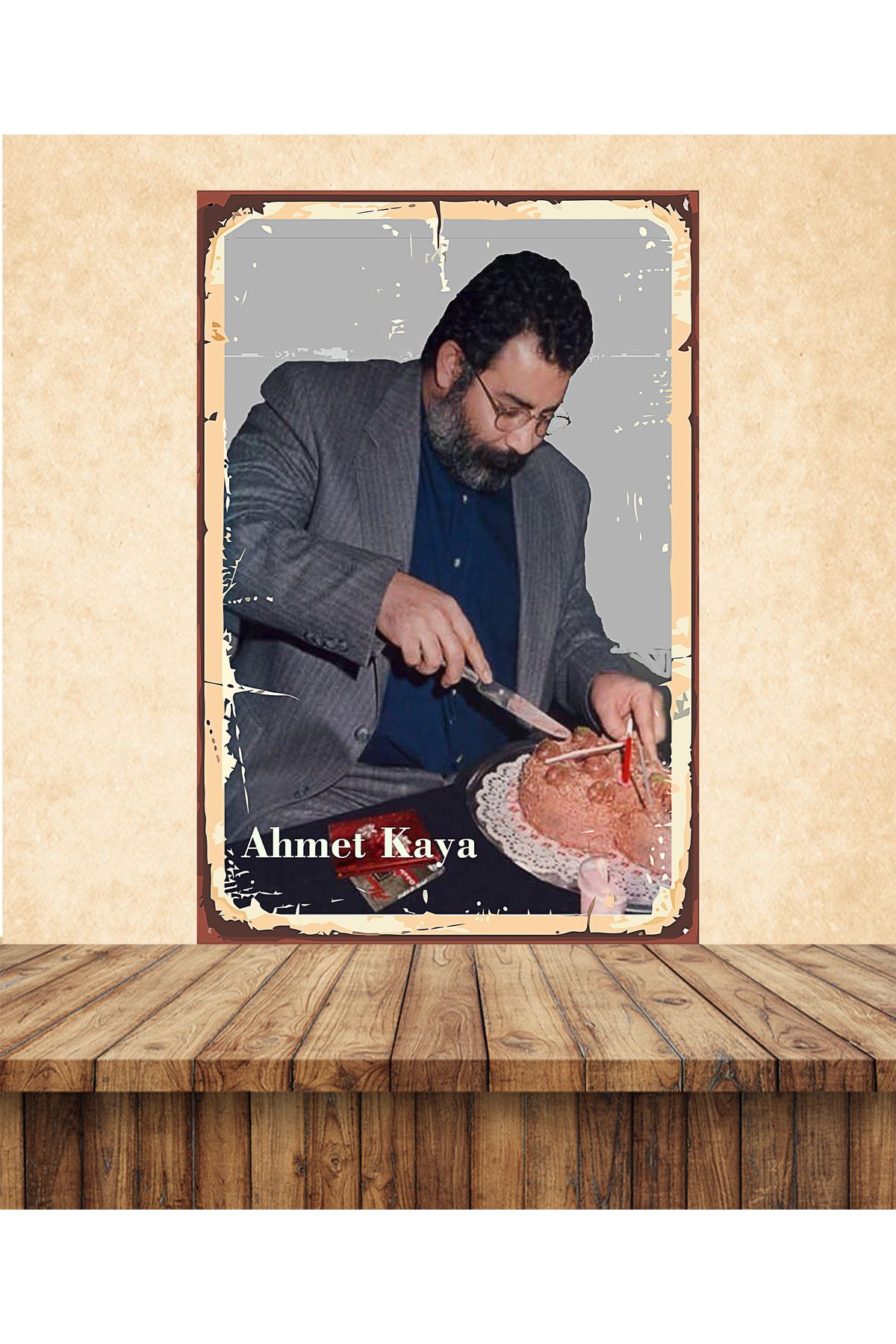 TAKIFİX Ahmet Kaya Temalı 1 Adet 20 x 30 CM MDF Duvar Tablosu