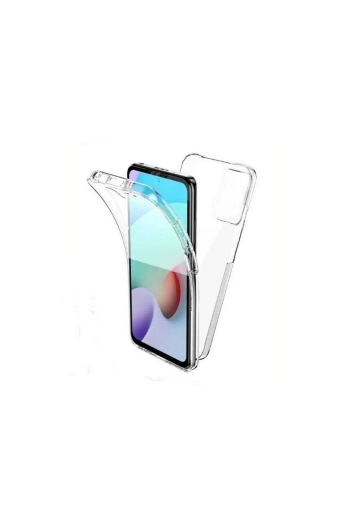 TezMax Samsung Galaxy A56 SM- A566B Uyumlu 360° Ön Arka Tam Koruyucu Şeffaf Silikon Full Body Kılıf
