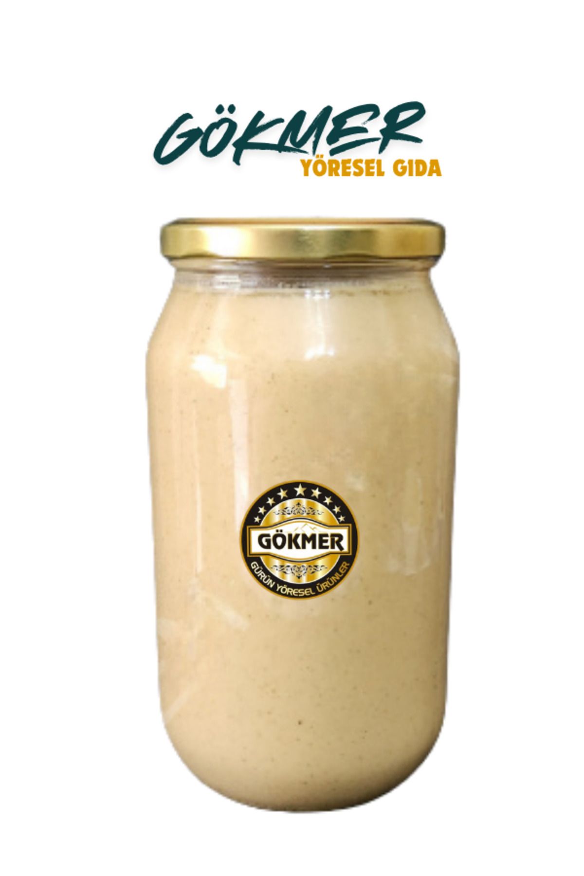 GÖKMER GIDA Hakiki Ev Yapımı Susam Tahin Net 600GR (Cam Kavanoz)