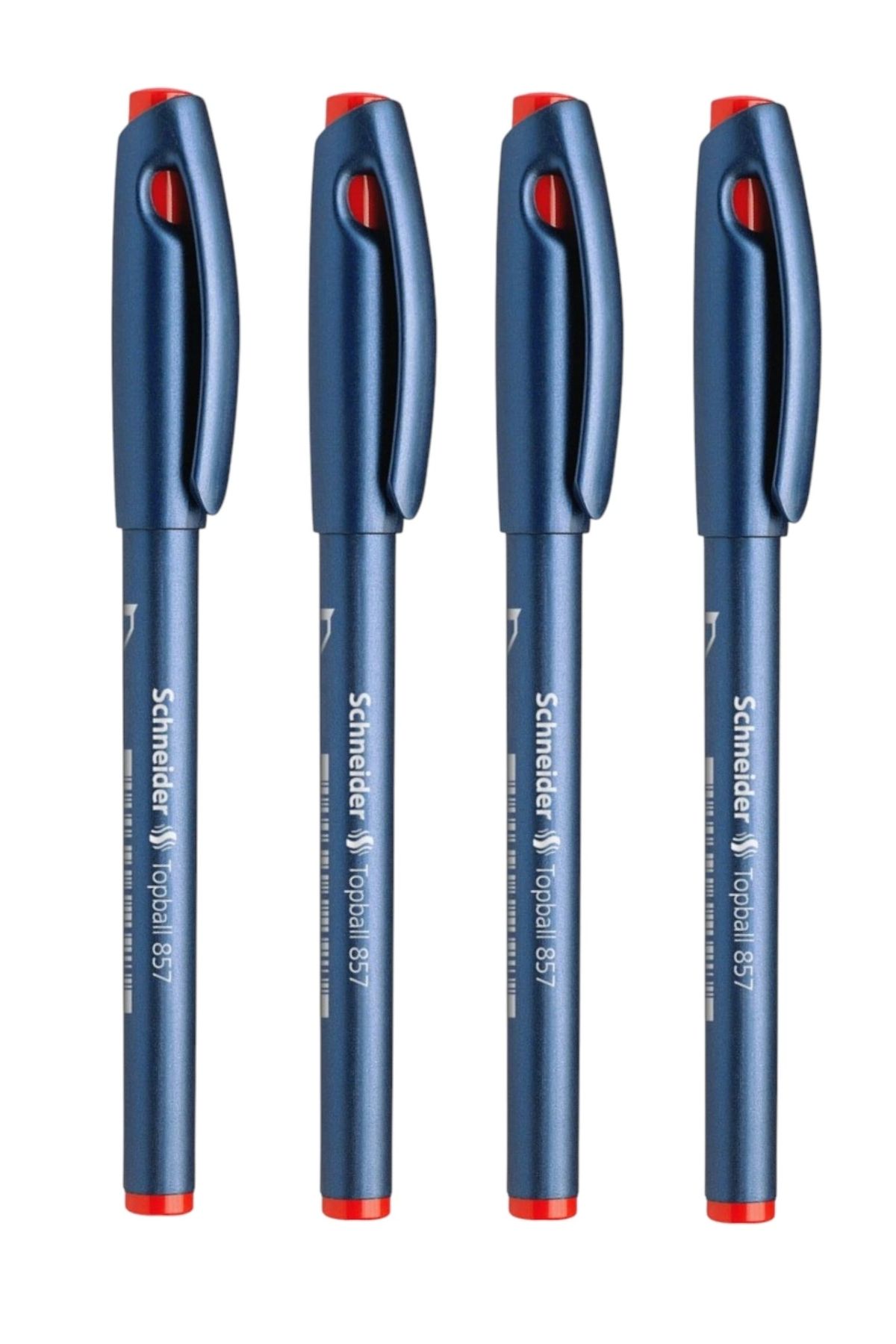 SCHNEIDER Topball 857 Konik Uçlu Roller Kalem 0,6 Mm Kırmızı ( 4 Adet )