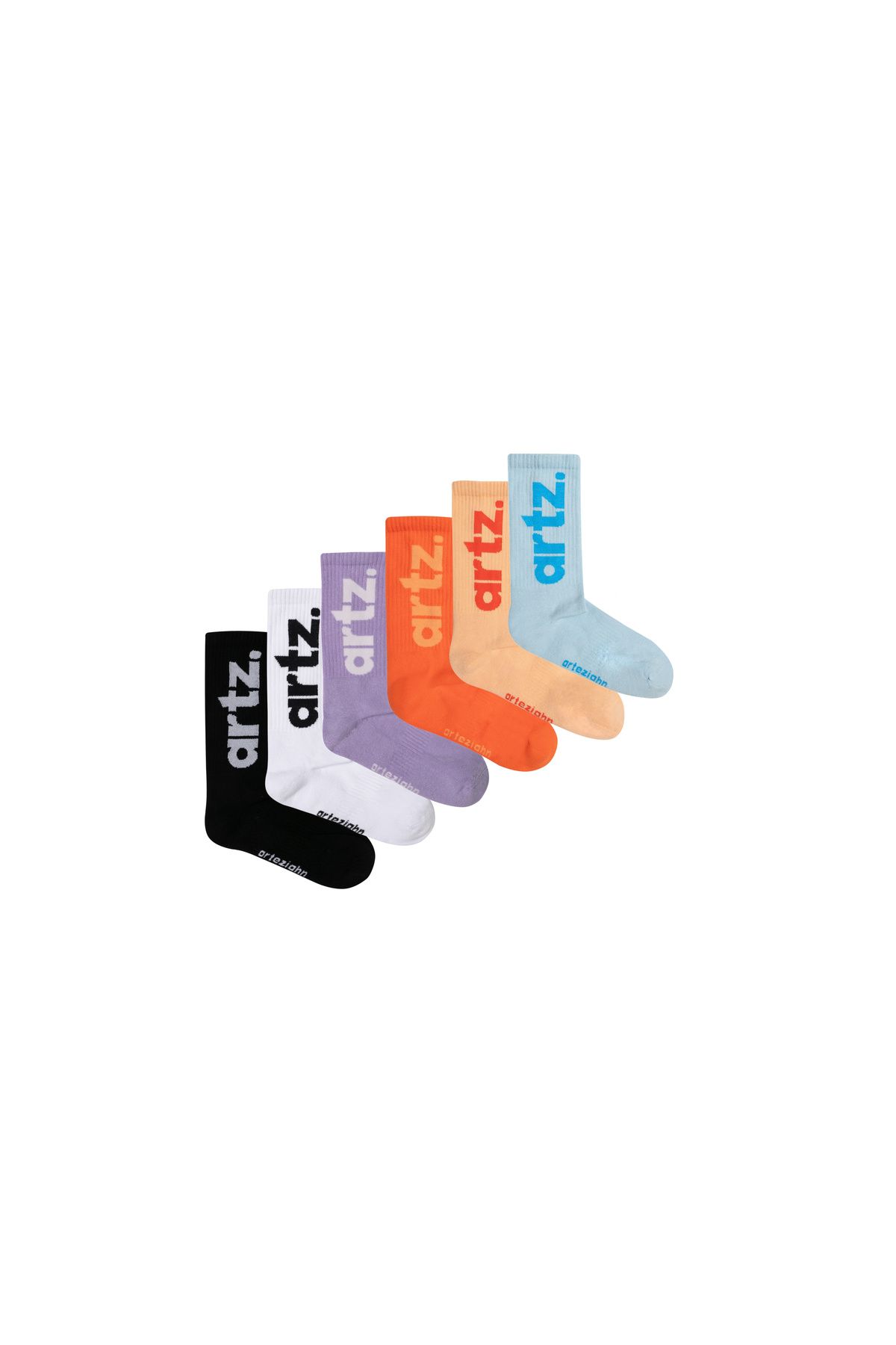 Arteziahn Essentials Starter 12'li Pack (6 renk) Unisex Spor & Lifestyle Çorap (12 adet)