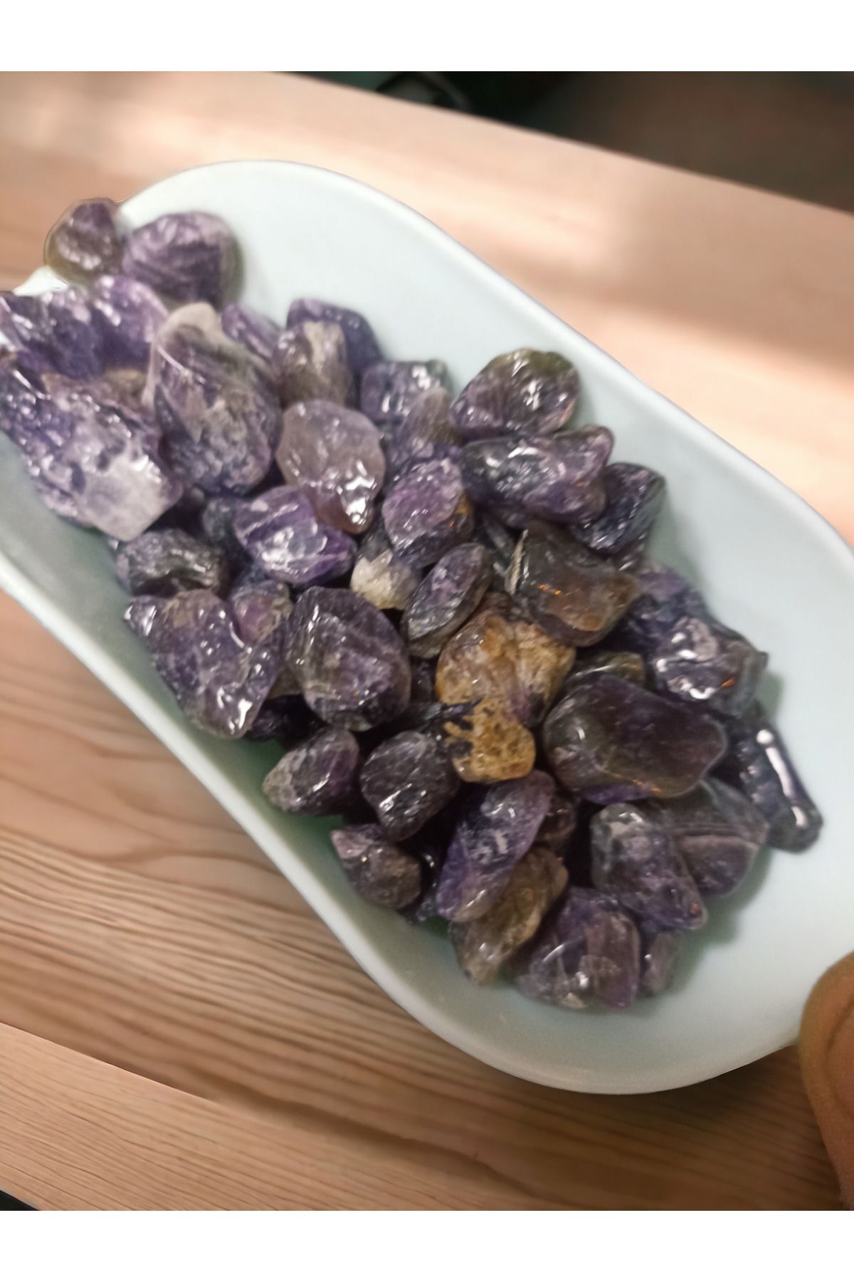 SerenityHaven AMETİST 100 GRAM TIMBIL DOĞAL TAŞ (SERTİFİKALI)(MUM YAPIMI-DEKORASYON MEDİTASYON)