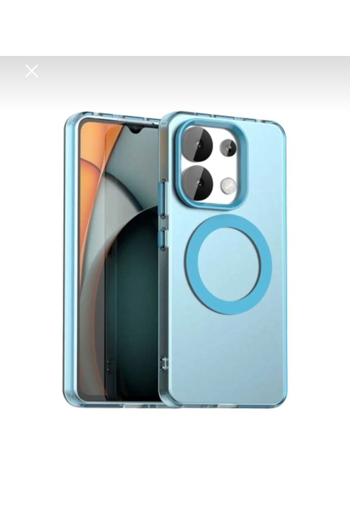 BerTech MED Xiaomi Redmi Note 13 4G Uyumlu Kılıf Kamera Çıkıntılı Magsafe Ve Kenarları Renkli Premium Sert Kapak