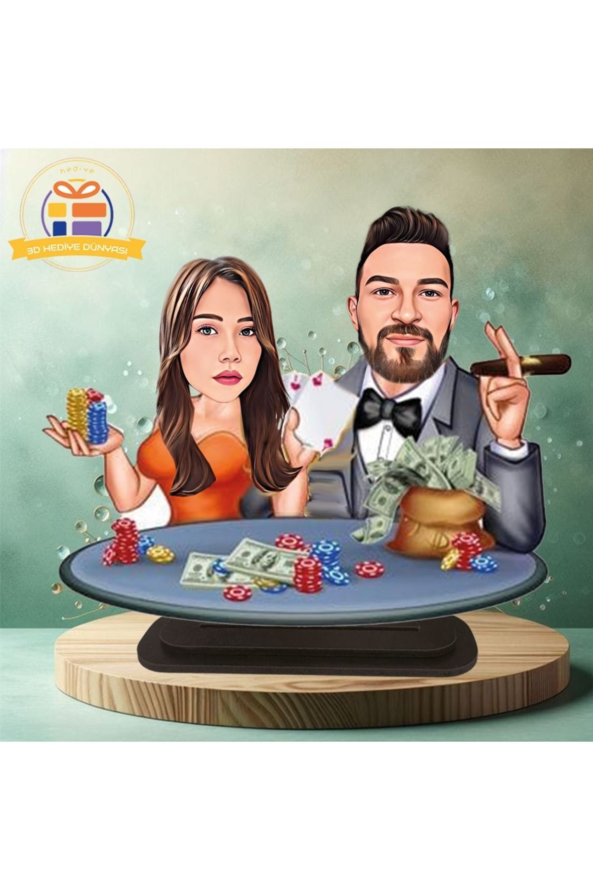 SerenityHaven Şans oyunları karikatürlü biblo hediye 3d masa üstü biblo hediyesi