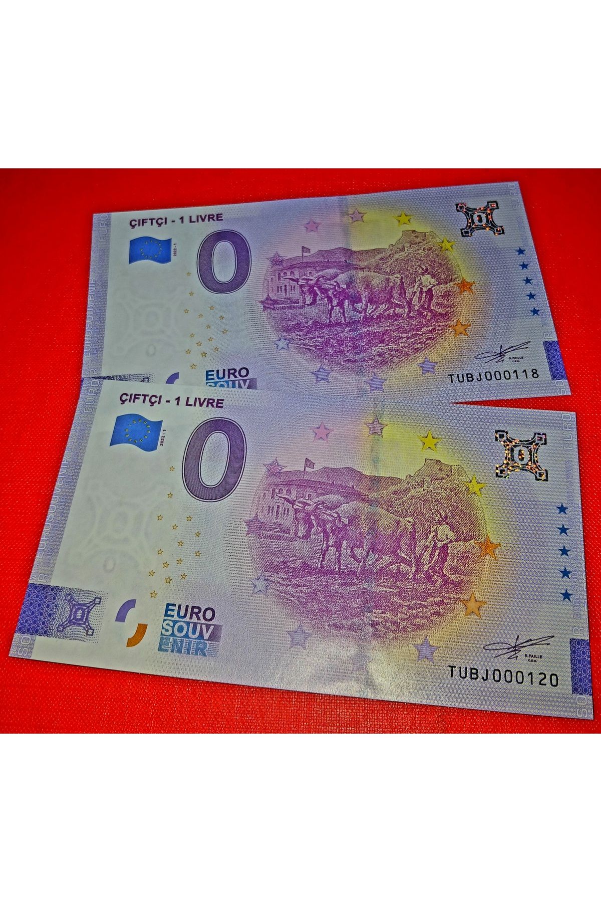 DÜZGÜN TİCARET 0 Euro Hatıra Para Çil Çiftçi 1 Livre 2 Adet Görseldeki Ürün Gönderilecek