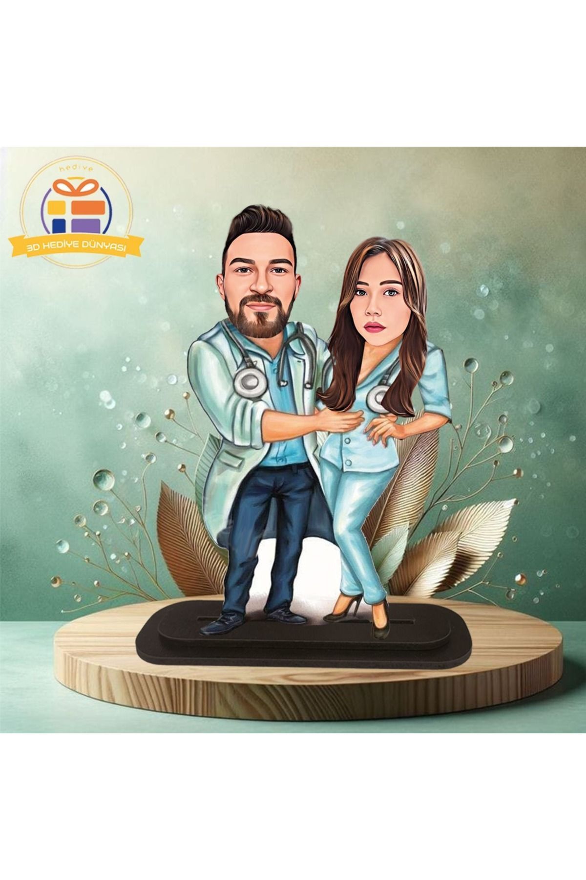 SerenityHaven Doktor bay karikatürlü biblo hediye Doktora hediye 3d masa üstü biblo hediyesi