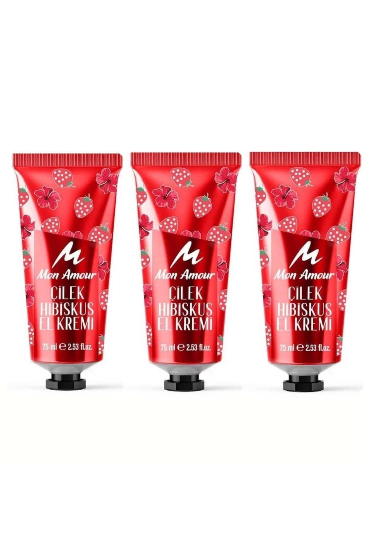 monamour Mon Amour Çilekli & Hibiskus El Kremi 3 adet