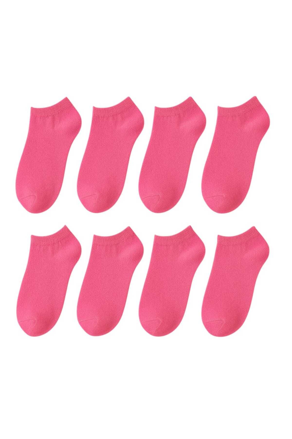 TOKKCOMPANY 8'li Tek Renk Pembe Çorap Çorap