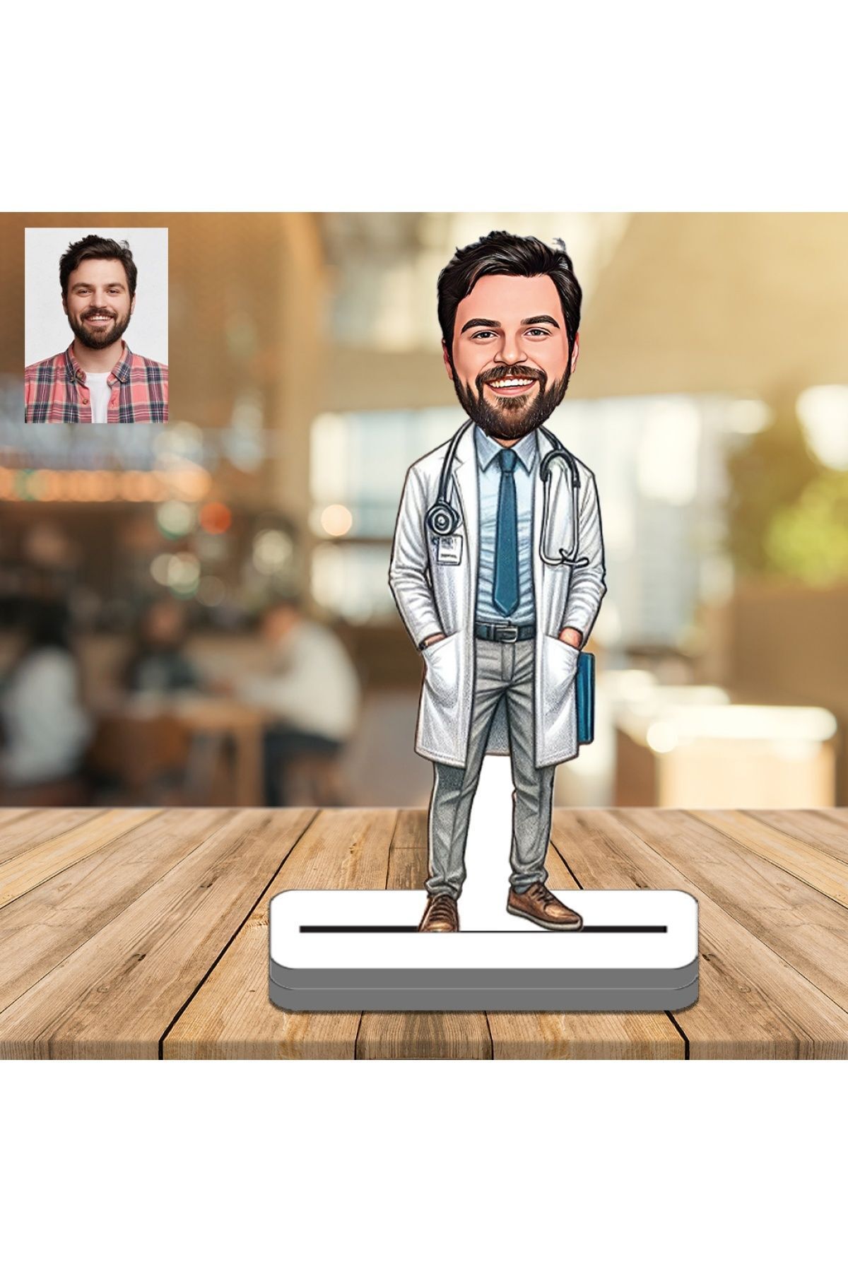 SerenityHaven Doktor 3D Ahşap Biblo,Sevgiliye Hediye,Doğum Günü Hediyesi