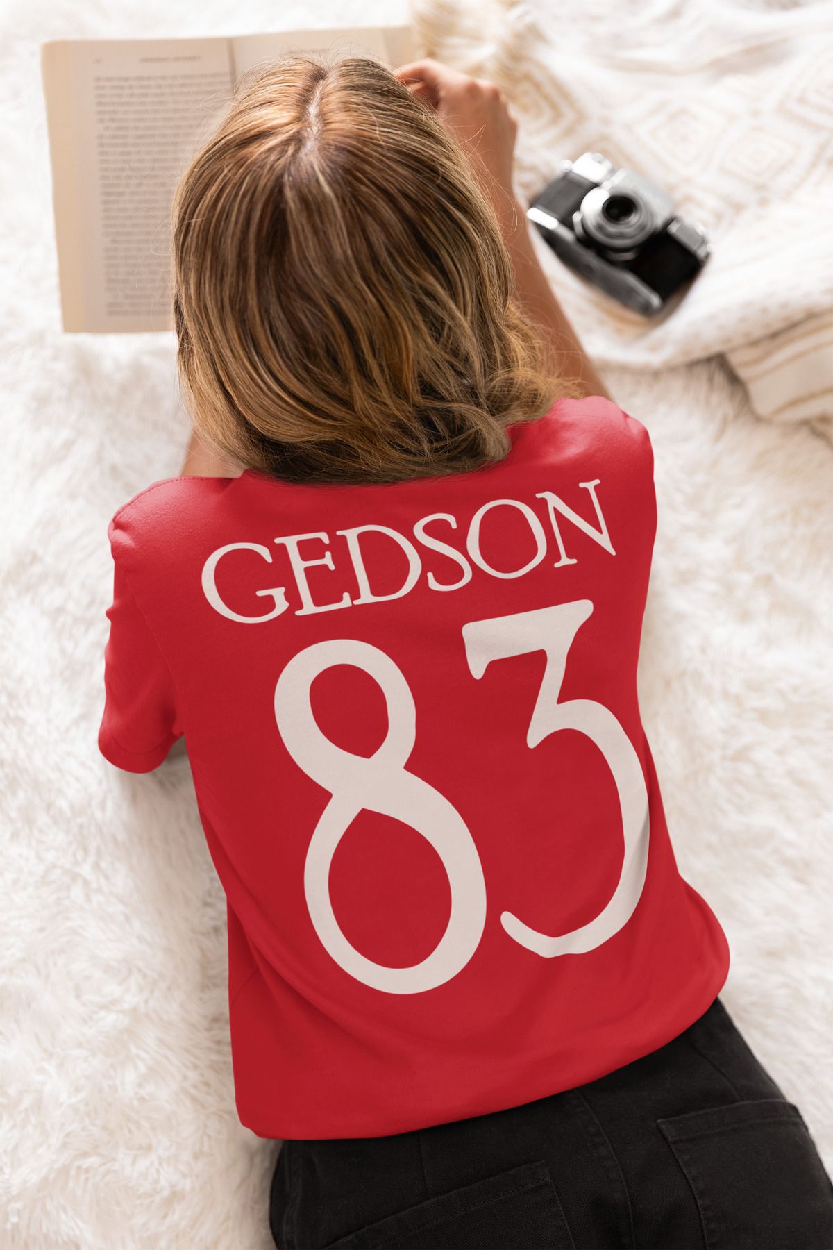 Biy Store Gedson Fernandes futbol forma sırt baskılı unisex kısa kollu tişört regular fit t-shirt