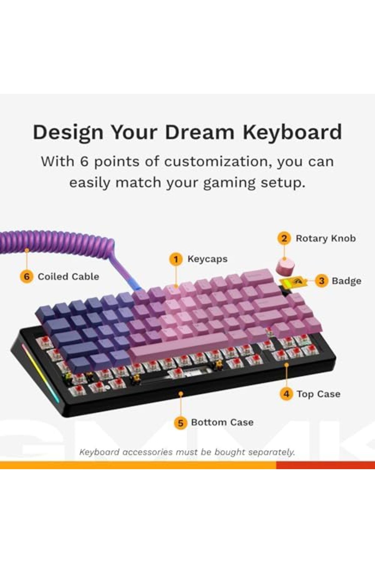 Glorious-Gaming - GMMK 3 PRO: Custom Mechanical Keyboard, 65% Compact Keyboard, Modular Aluminum Bod 4
