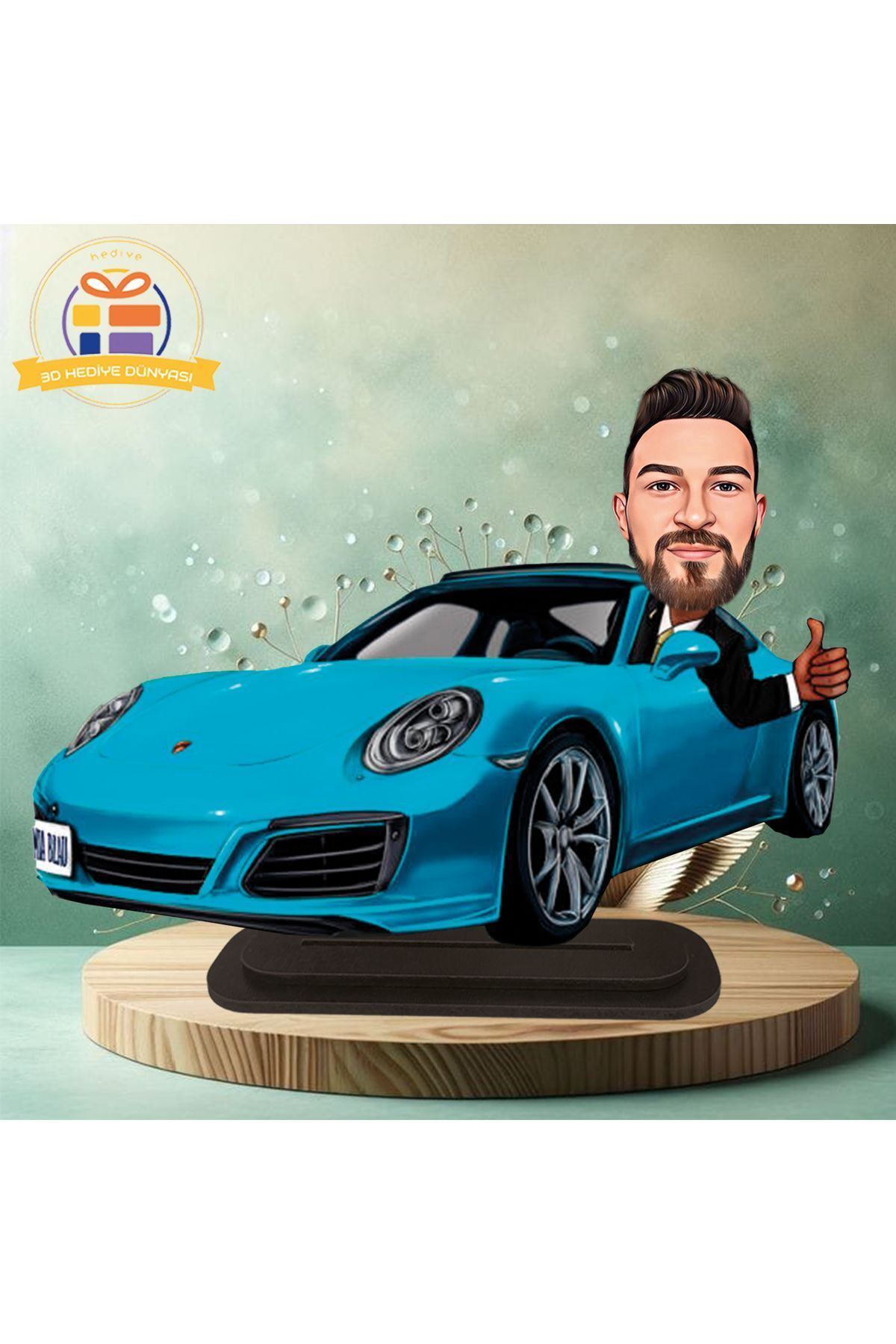 SerenityHaven spor araba karikatürü biblo hediye 3d masa üstü biblo hediyesi