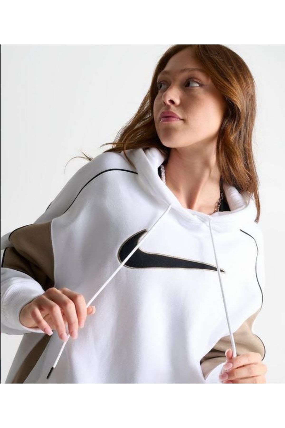 Nike NSW Fleece Os Po Hoodie Kadın Sweatshirt fv5311-100 yakamoz spor