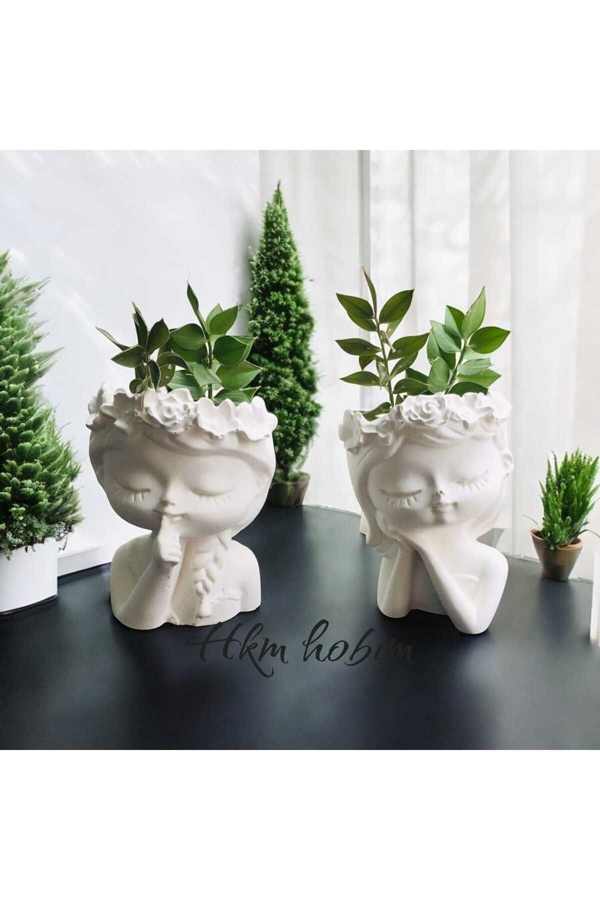 SerenityHaven İkili Çiçekli Kız Kardeşler Dekor Vazo (ÇİÇEKLER HARİÇTİR)