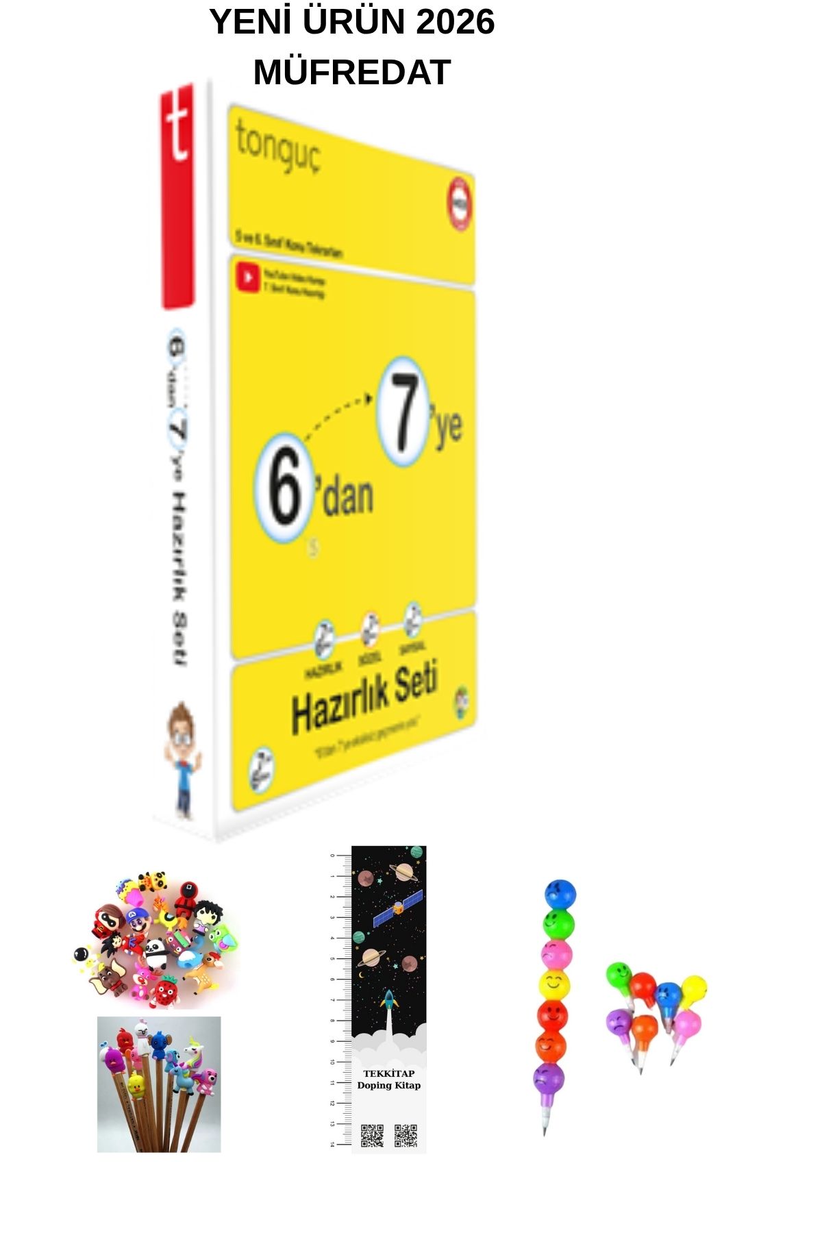 Tonguç Yayınları Tonguç 6'dan 7'ye HAZIRLIK SETİ 2026 MÜFREDAT( UZAY A.+EMOJİ K.+KALEM B. HEDİYELİ)YENİ ÜRÜN