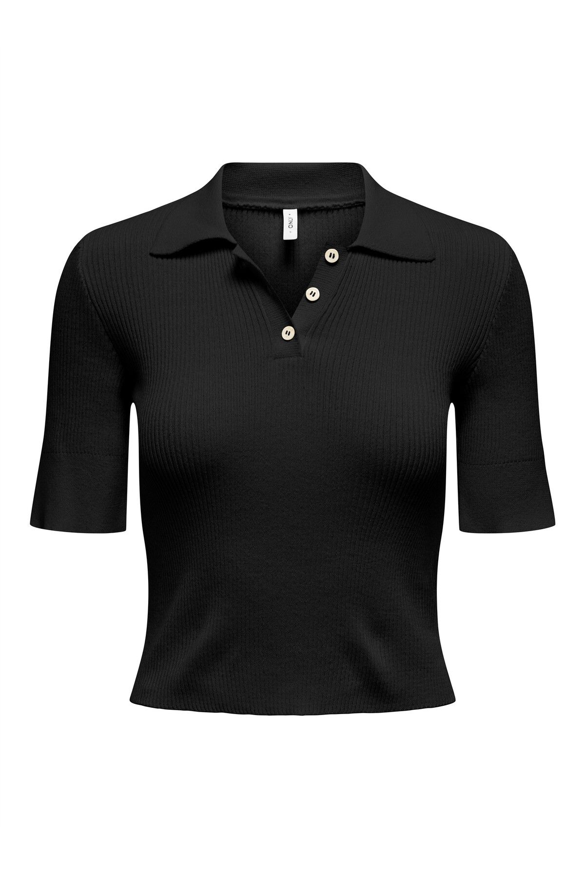 ONLY ONLELECTRA LIFE SS POLO NECK KNT Kadın Siyah Kazak - O15341689