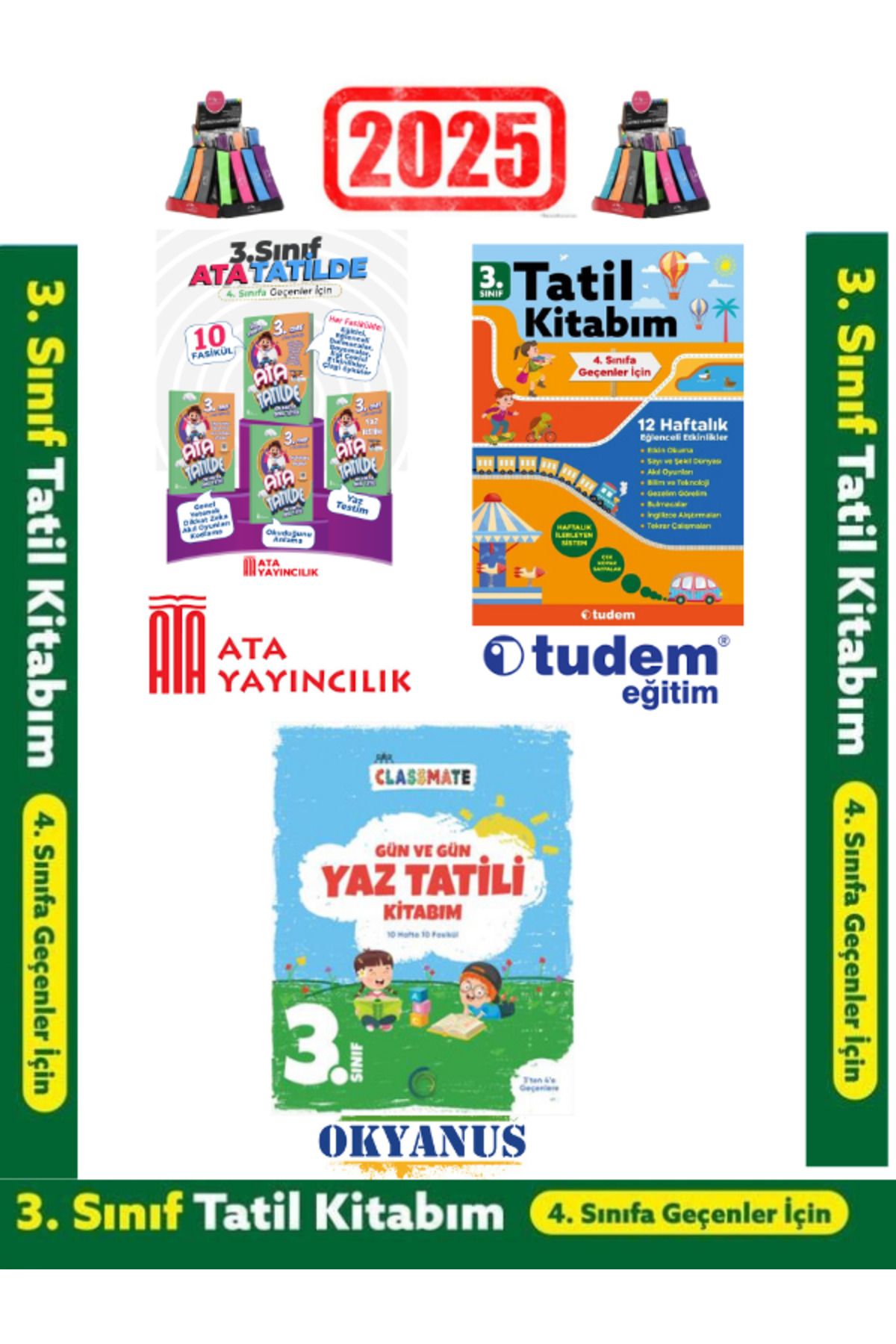 Fenomen Yayıncılık Ata Yayıncılık 3.Sınıf Yaz Tatil+Tudem 3.Sınıf Yaz Tatil+Okyanus 3.Sınıf Yaz Tatil Seti+Kalem