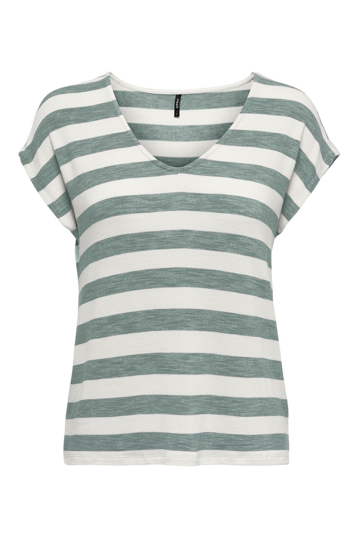 ONLY ONLLIRA LIFE S/S V-NECK TOP JRS NOOS Kadın Yeşil Bluz - 15252103