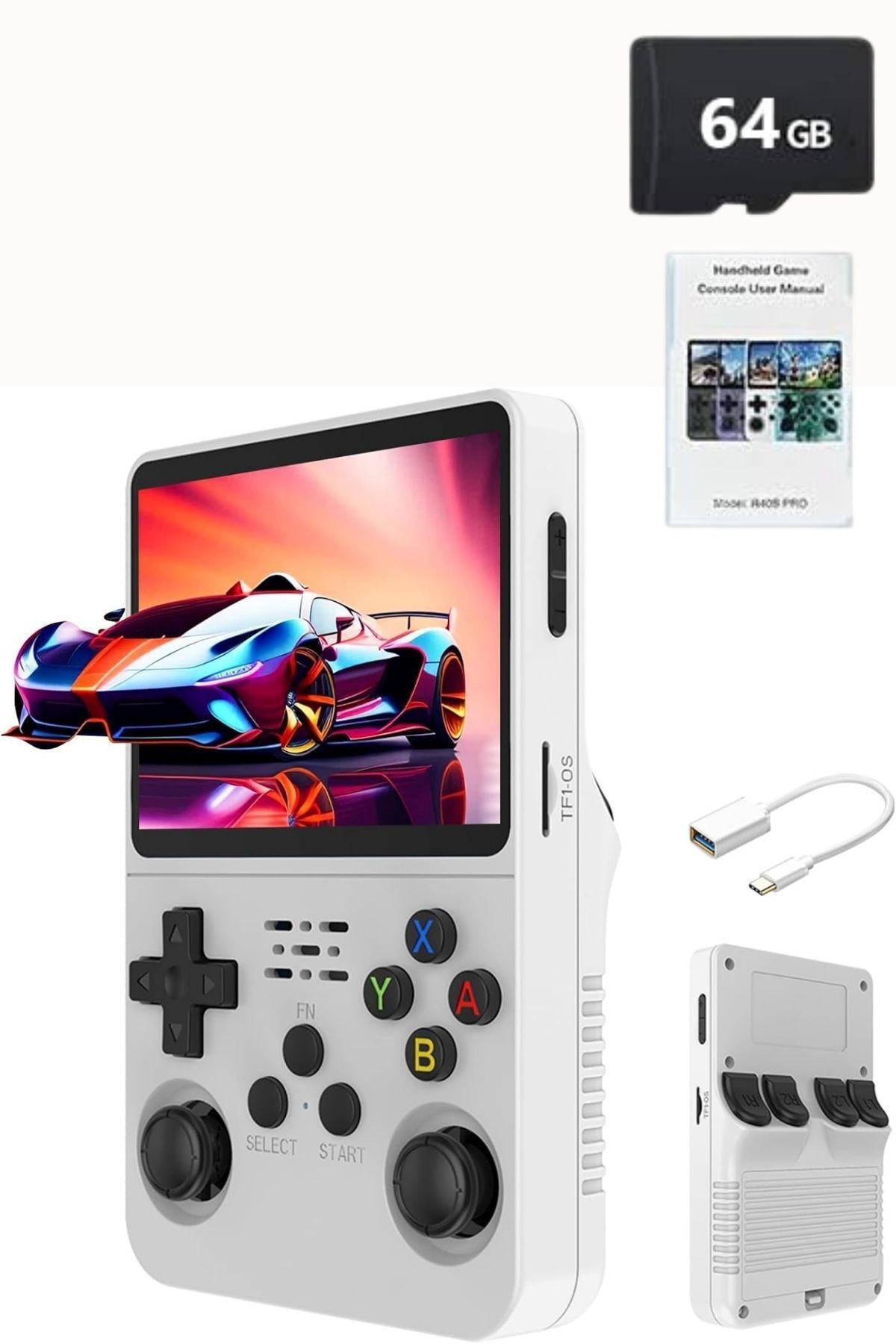 BYRTECH R36S Mini Konsol 64 GB Hafıza 10.000 Yüksek Ekran Retro Oyun Gamepad