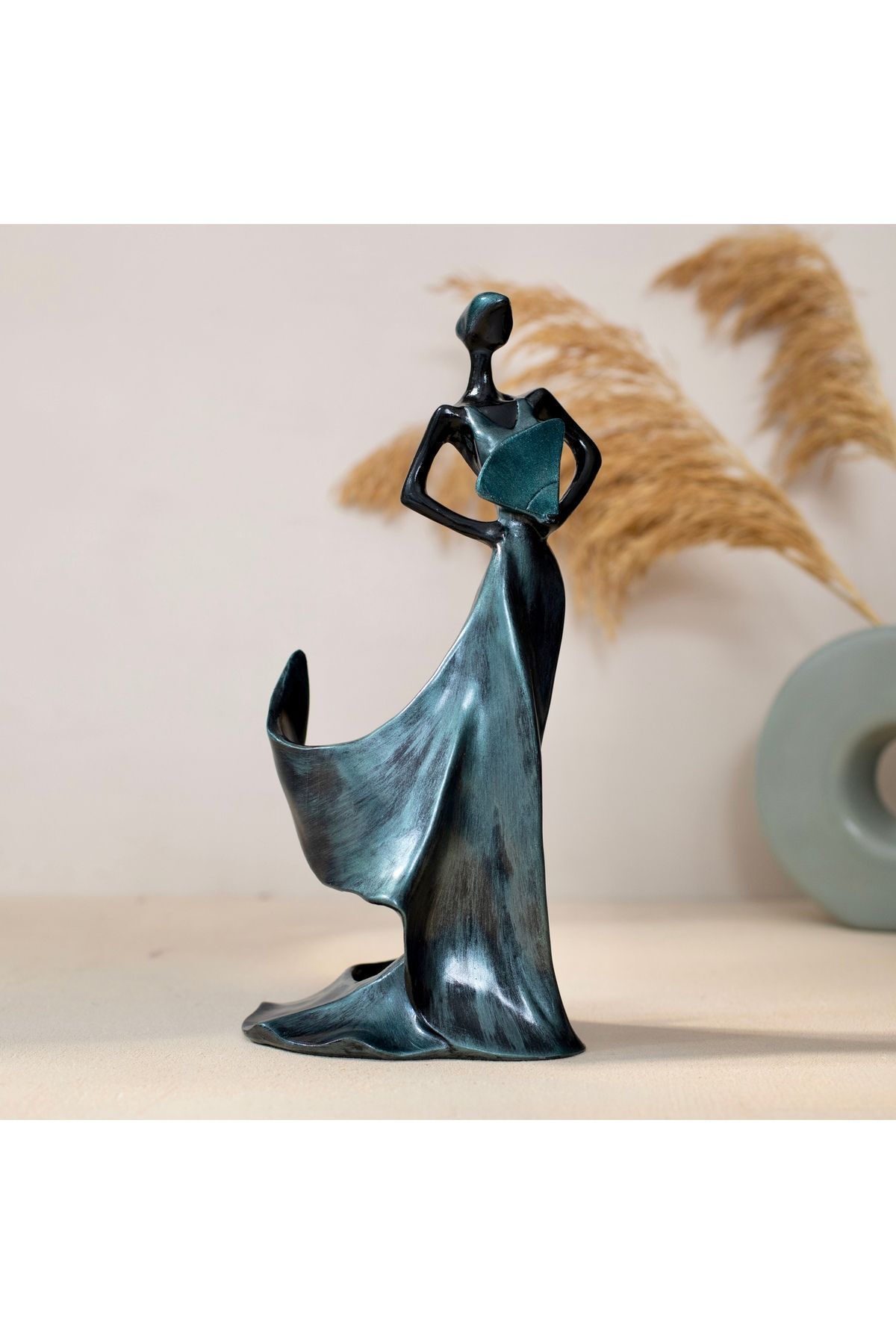 SerenityHaven Perla Kadın Şaraplık Zümrüt Yeşili. 35 X 13 Cm.