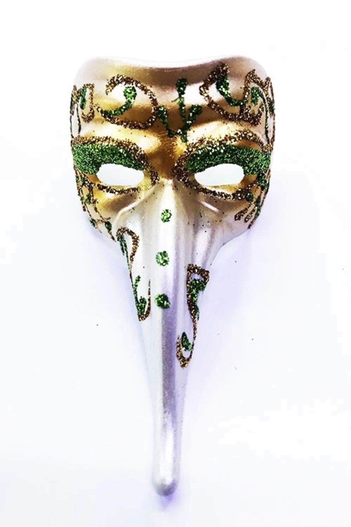 GLIMMERY Yeil Renk Lemeli Seramik Malzemeden Mal Venedik Uzun Maske Magnet