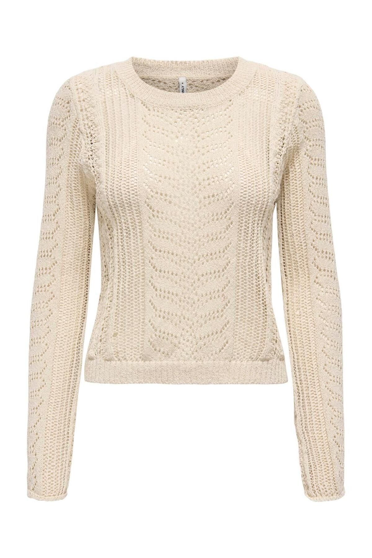 ONLY ONLERIN LIFE LS O-NECK KNT Kadın Birch Bluz - 15341570