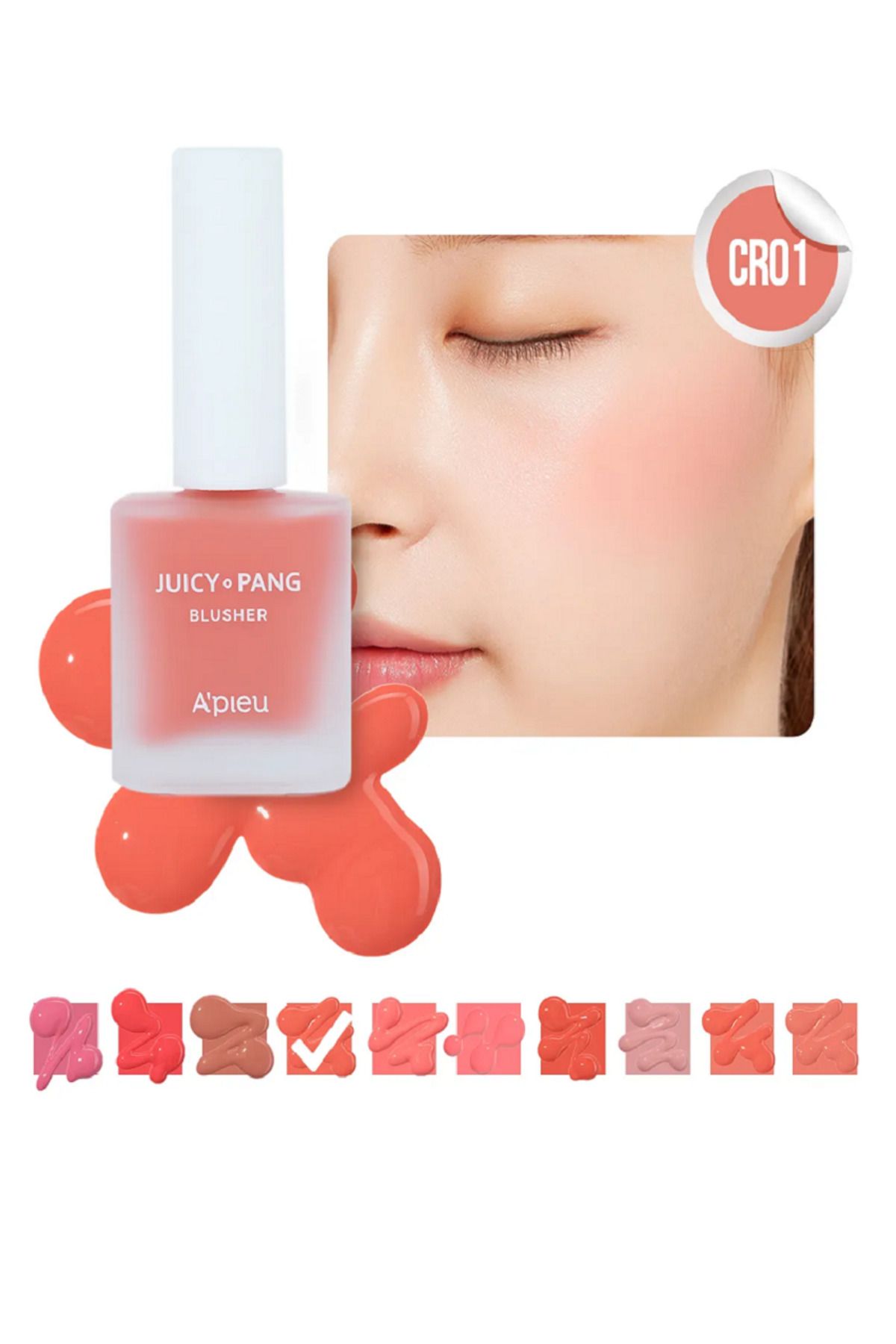 Kozmetik Missh@ Meyve Kokulu Doğal Görünümlü Likit Allık 9g. Apıeu Juicy-Pang Water Blusher (CR01)