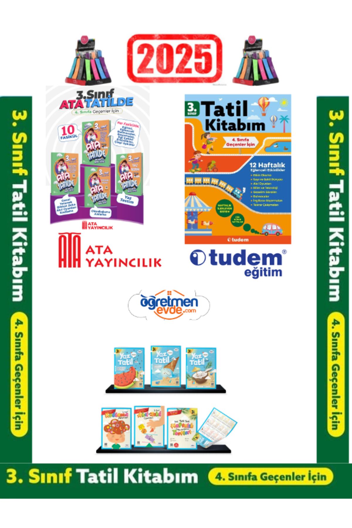 Fenomen Yayıncılık Ata Yayıncılık 3.Sınıf Yaz Tatil+Tudem 3.Sınıf Yaz Tatil+Öğretmen Evde 3.Sınıf Yaz Tatil Seti+Kalem