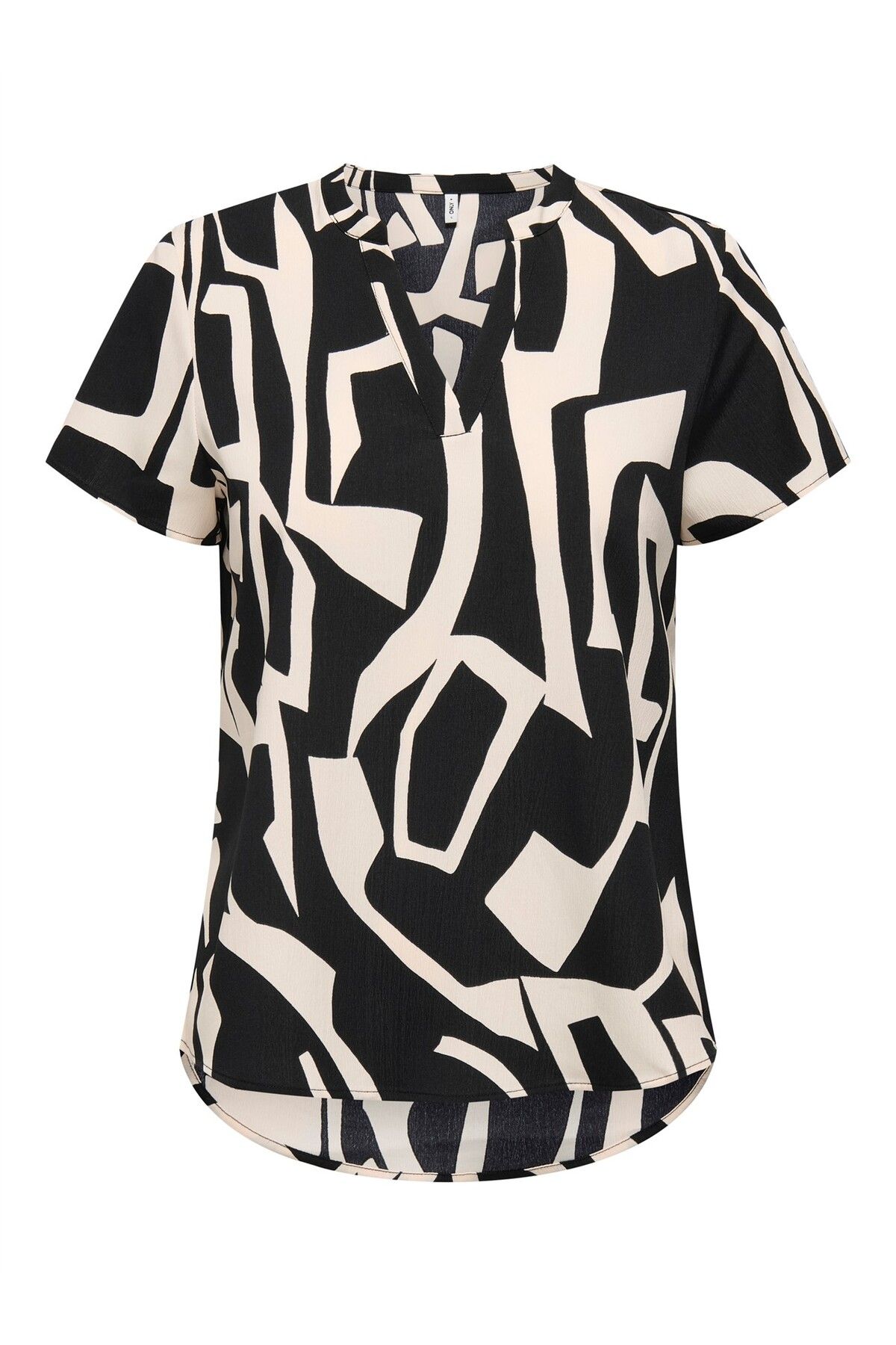 ONLY ONLELITE LIFE S/S V-NECK TOP NOOS PTM Kadın Siyah Bluz - 15339740