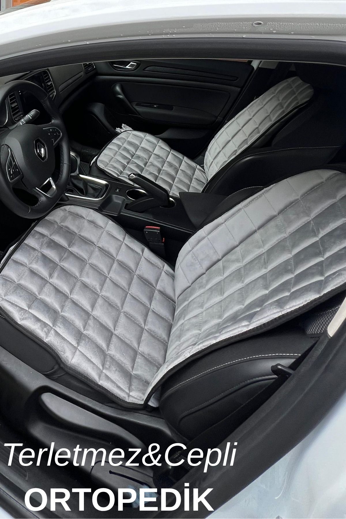 OTOMOTİF Premium Oto Koltuk Ön 2 Koltuk Seti-GRİ