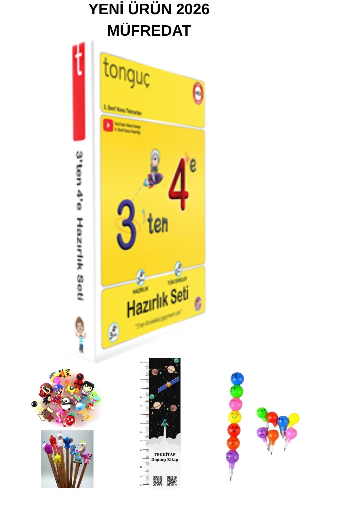 Tonguç Yayınları Tonguç 3'ten 4'e HAZIRLIK SETİ 2026 MÜFREDAT( UZAY A.+EMOJİ K.+KALEM B. HEDİYELİ)YENİ ÜRÜN