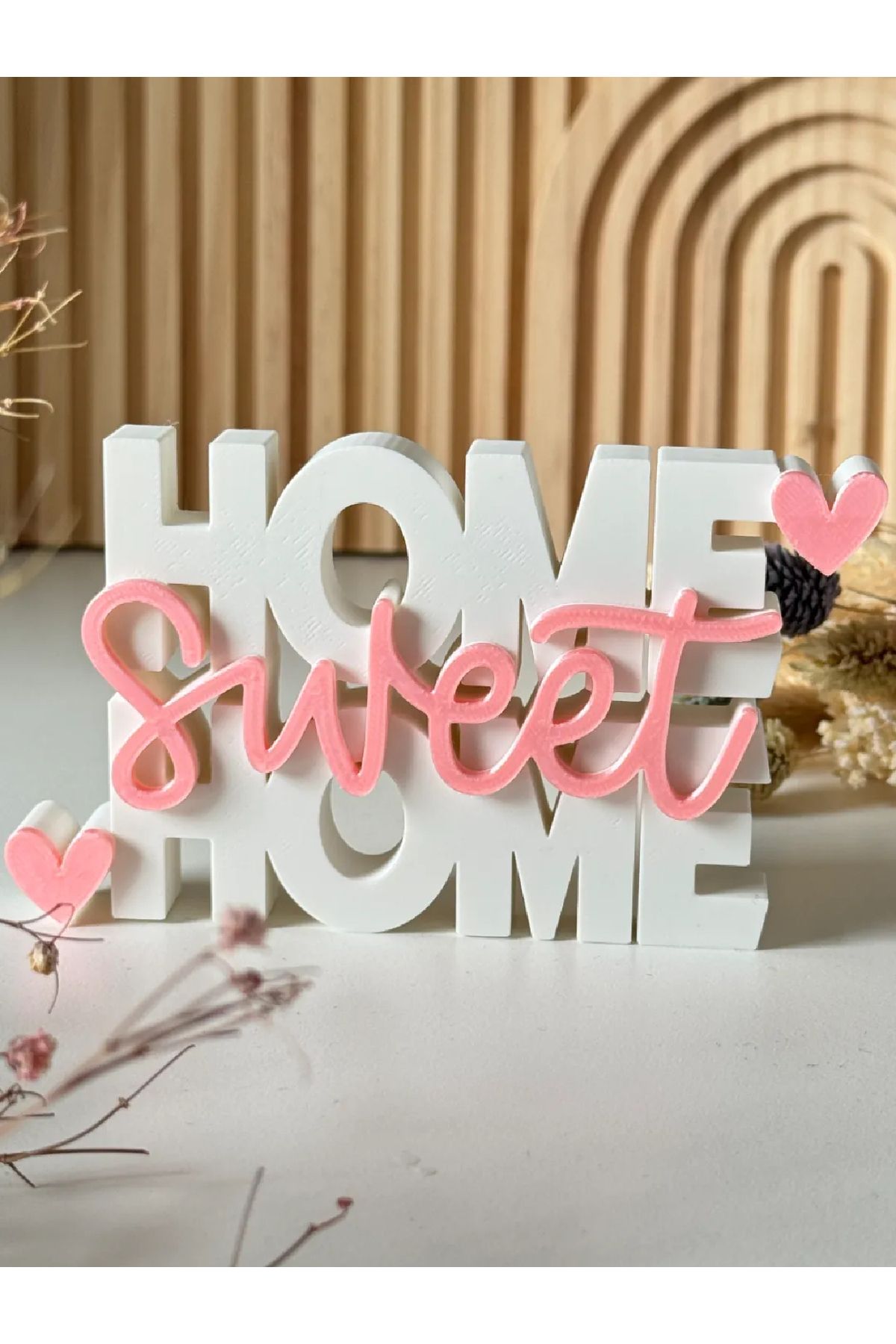 Wuun Store Home Sweet Home Yazılı Dekoratif Biblo 13x7.5