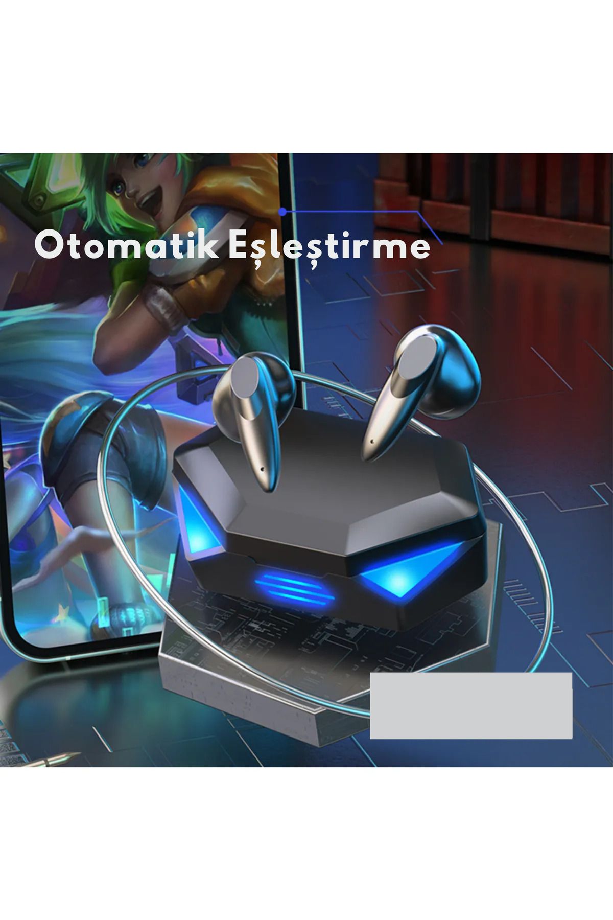 BellaThec Tws Bluetooth 5.2 Rgb Kulak Içi Oyuncu Kulaklığı Tüm Telefonlarla Uyumlu