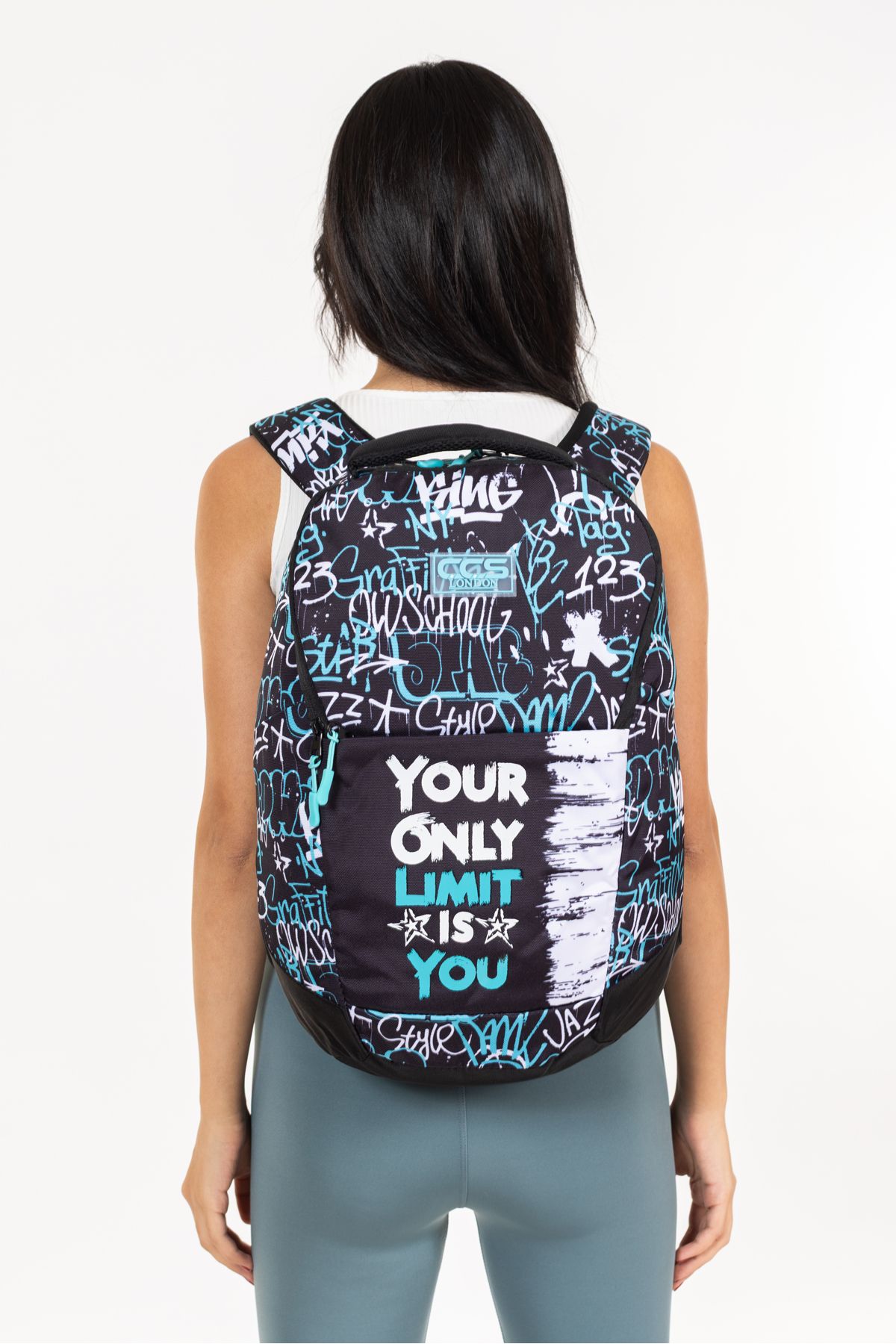 Necati Çanta-Speak Your Style: Energetic Backpack with Graffiti Pattern 2