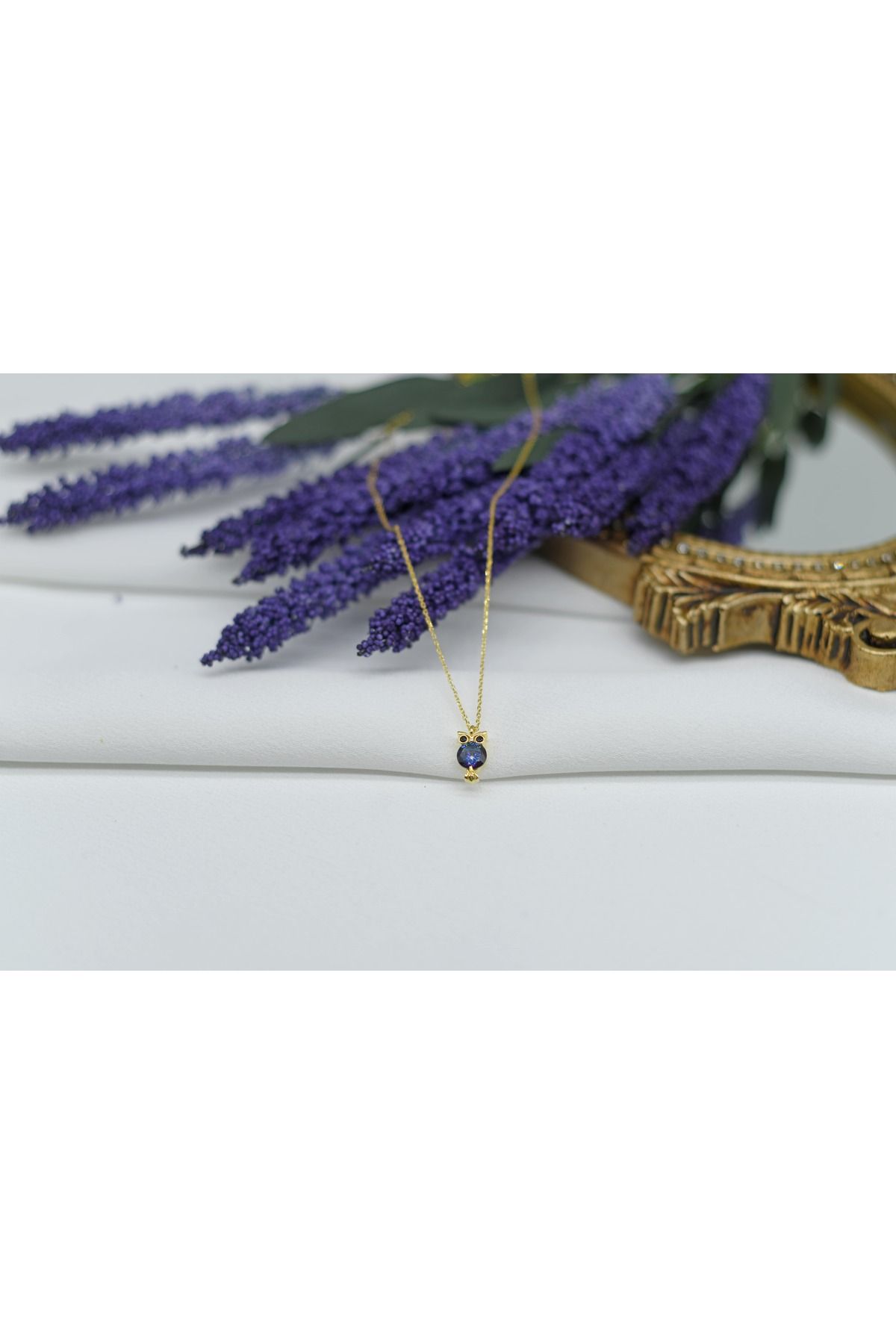 Ocean Silver & Jewelry Mistik Topaz Taşlı Baykuş Gümüş Kolye