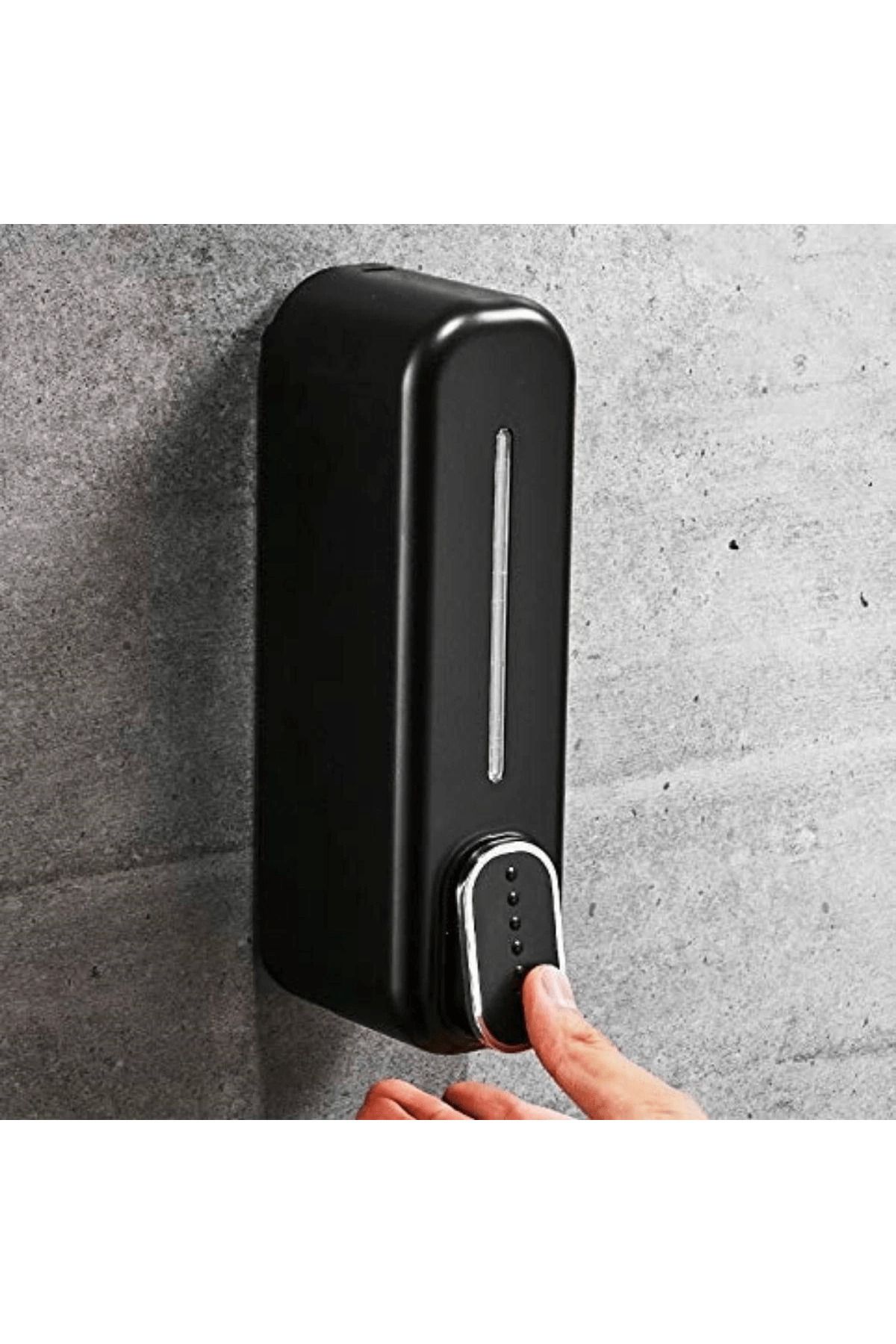 merland benvecocuk ® Siyah Duvara Monte Sıv Sabunluk Dispenser 300 Ml ( Lisinya )