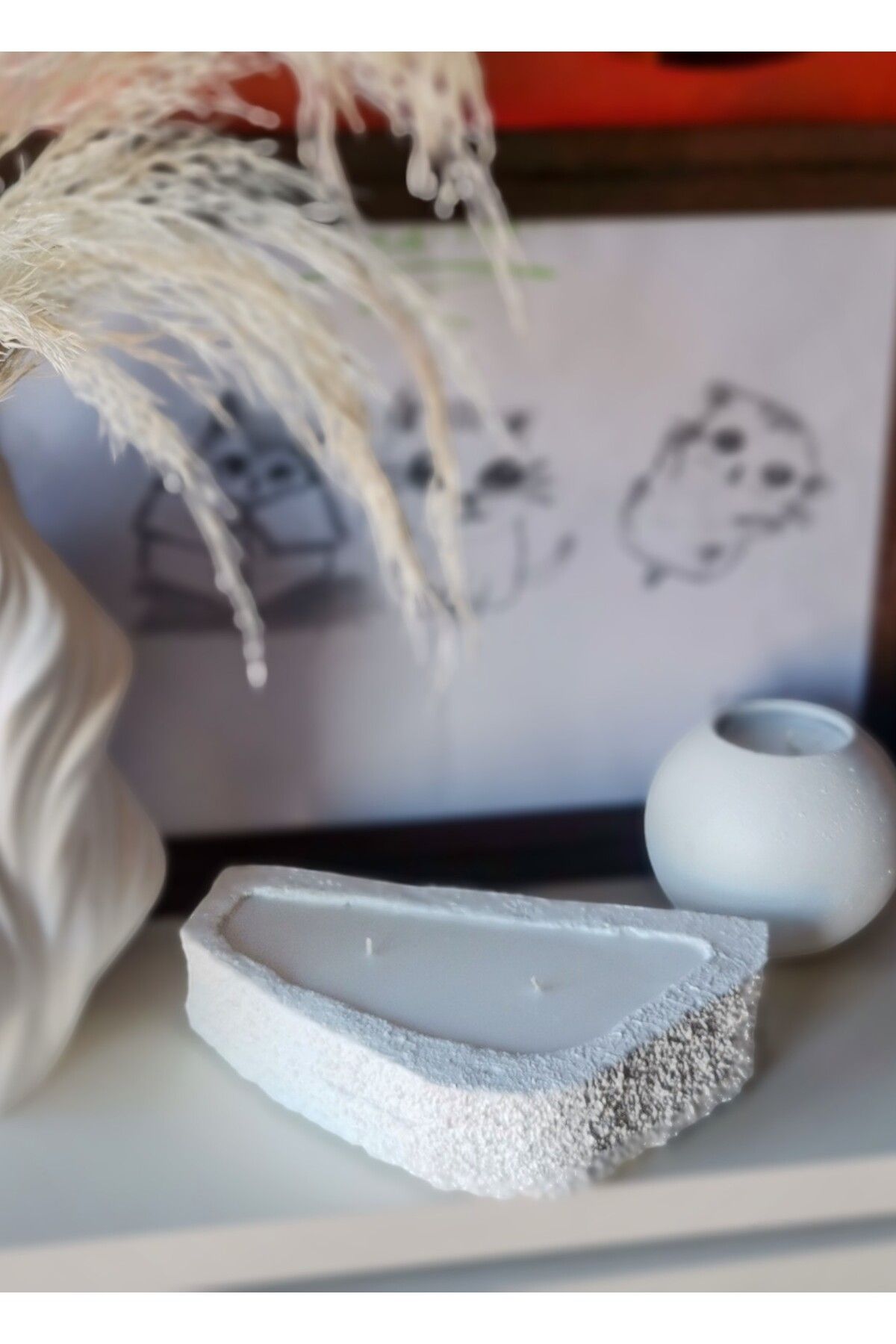 FS CANDLE & HOME Decoration - Accesories NeóRocher Kaya Mum - Dekoratif ve Hediyelik Kaya Görünümlü Kokulu Organik Soya Mumu