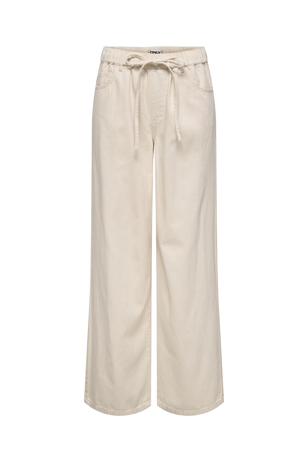 ONLY ONLSILLA MW PULL-UP WIDE PANT PNT Kadın Bej Denim Pantolon - 15344674