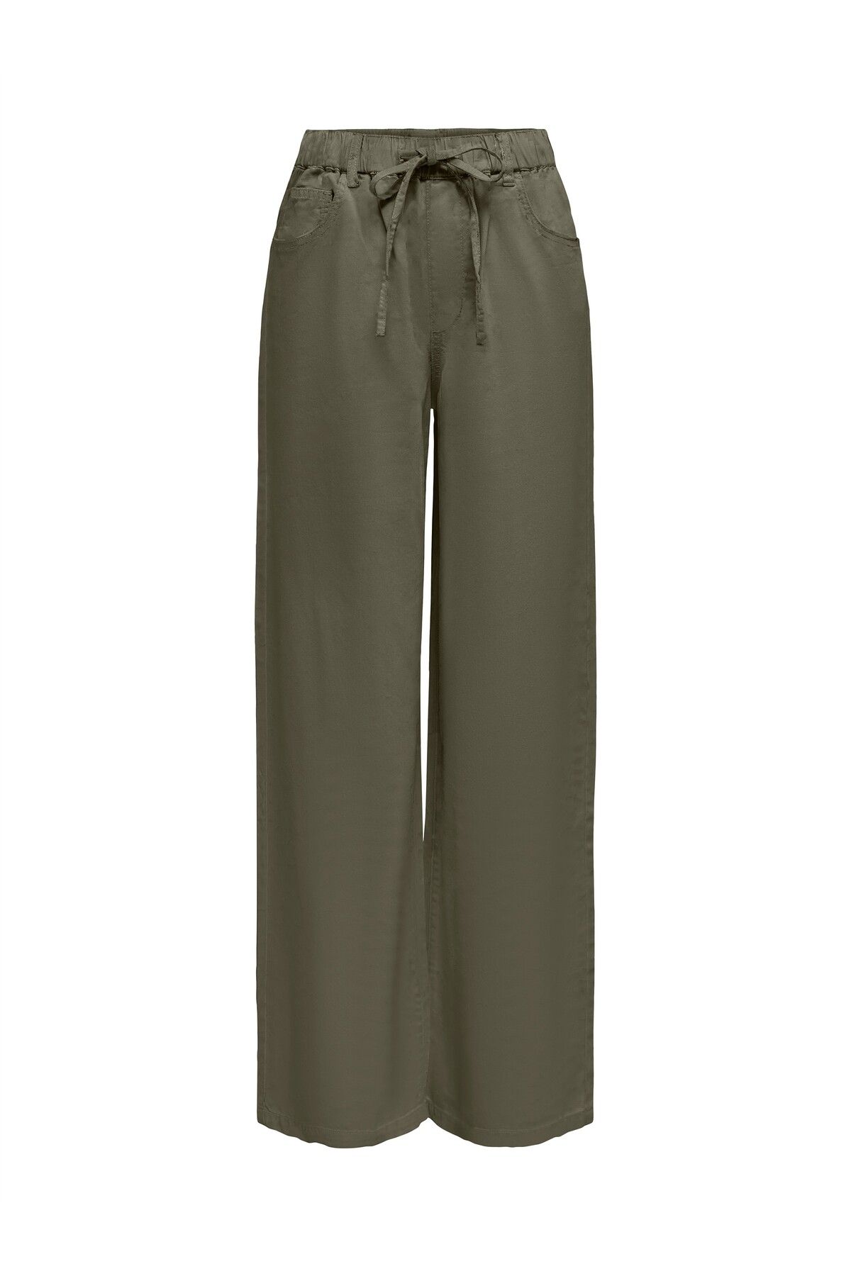 ONLY ONLSILLA MW PULL-UP WIDE PANT PNT Kadın Yeşil Denim Pantolon - 15344674