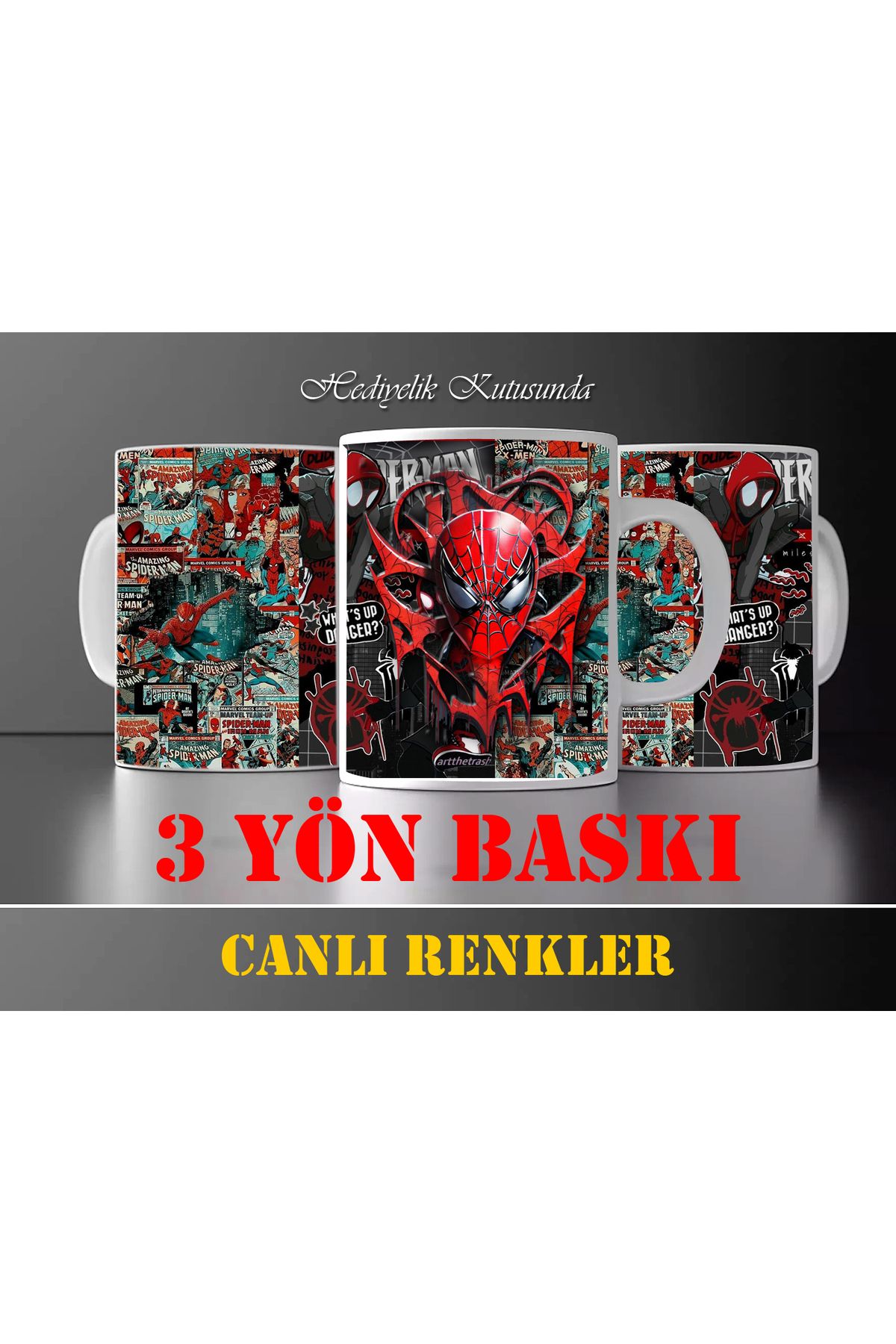 huuart Spider Man Kupa bardak hediyelik