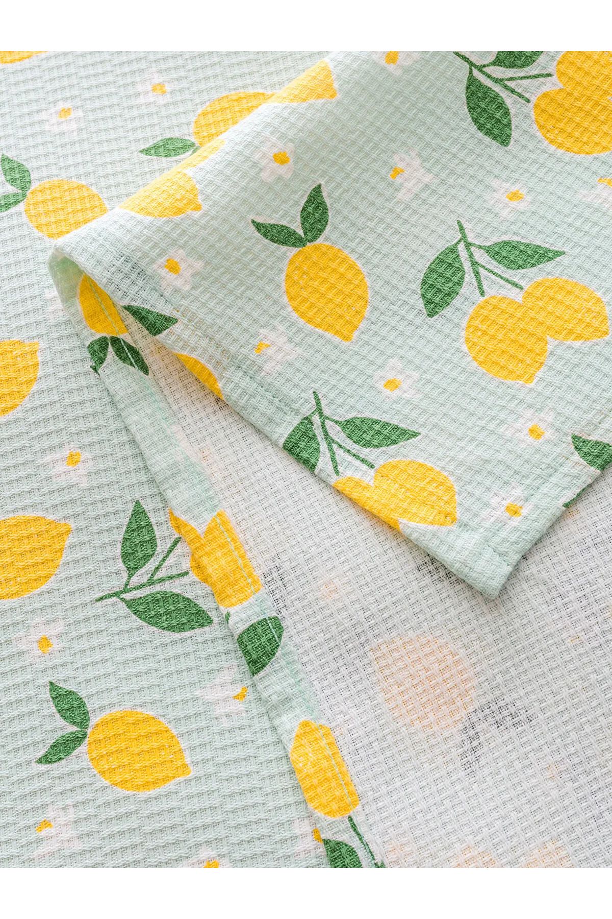 LC Waikiki Limon Baskılı Çift Kişilik Pike Seti